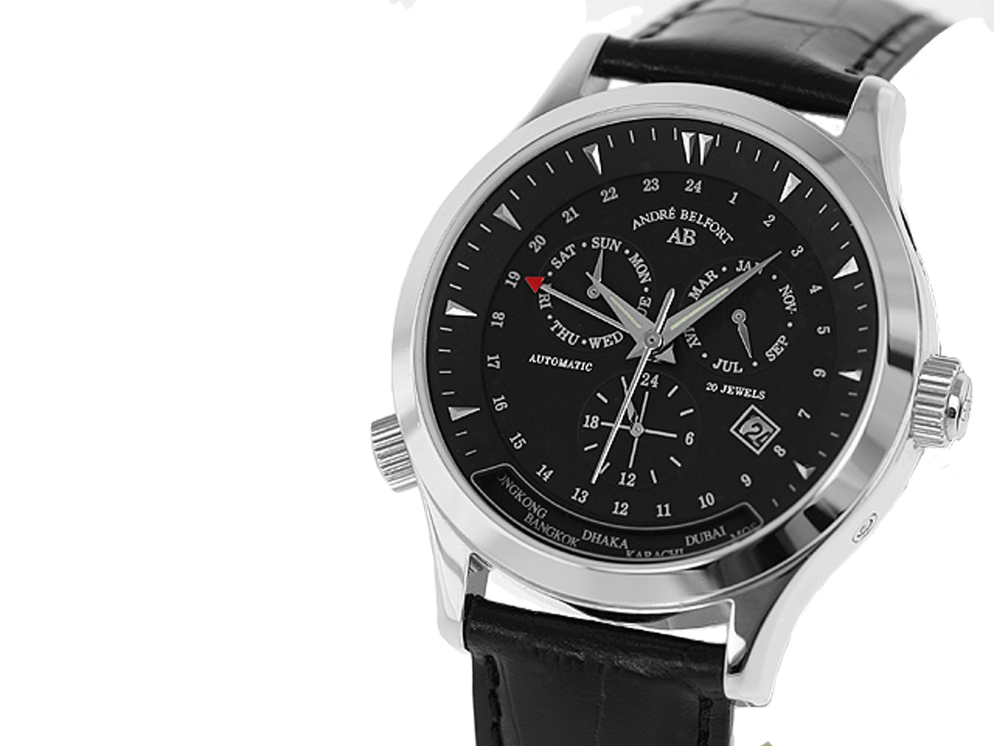 Automatic watches — Grand Voyage — André Belfort — schwarz