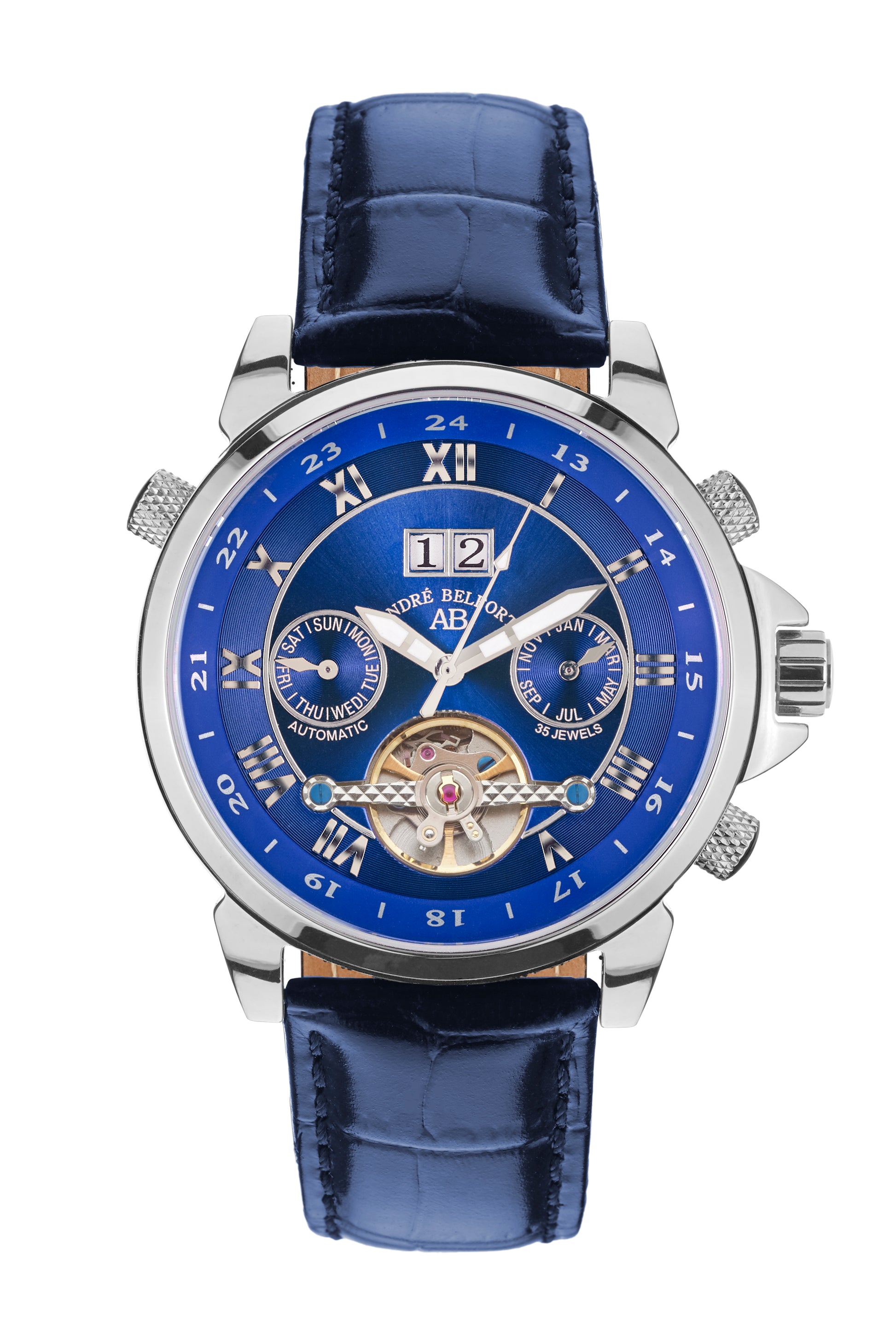 Automatic watches — Étoile Polaire — André Belfort — blue leather