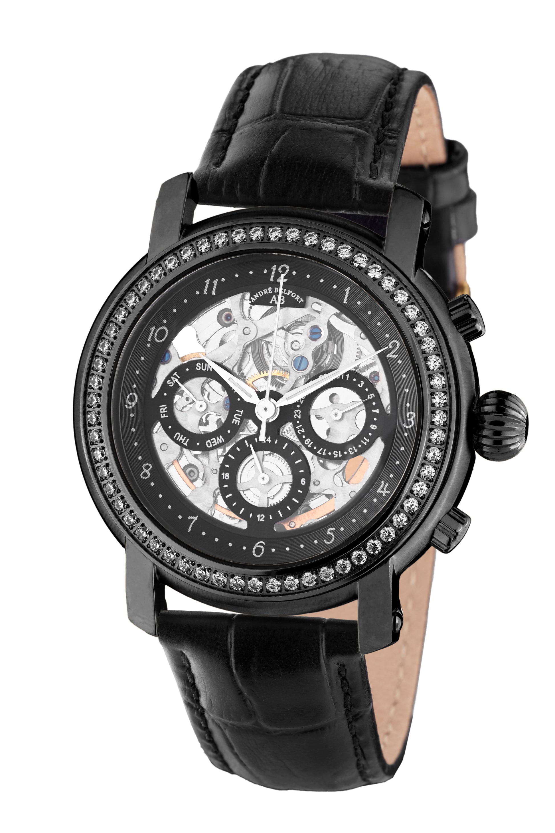 Automatic watches — Intemporelle — André Belfort — IP black leder