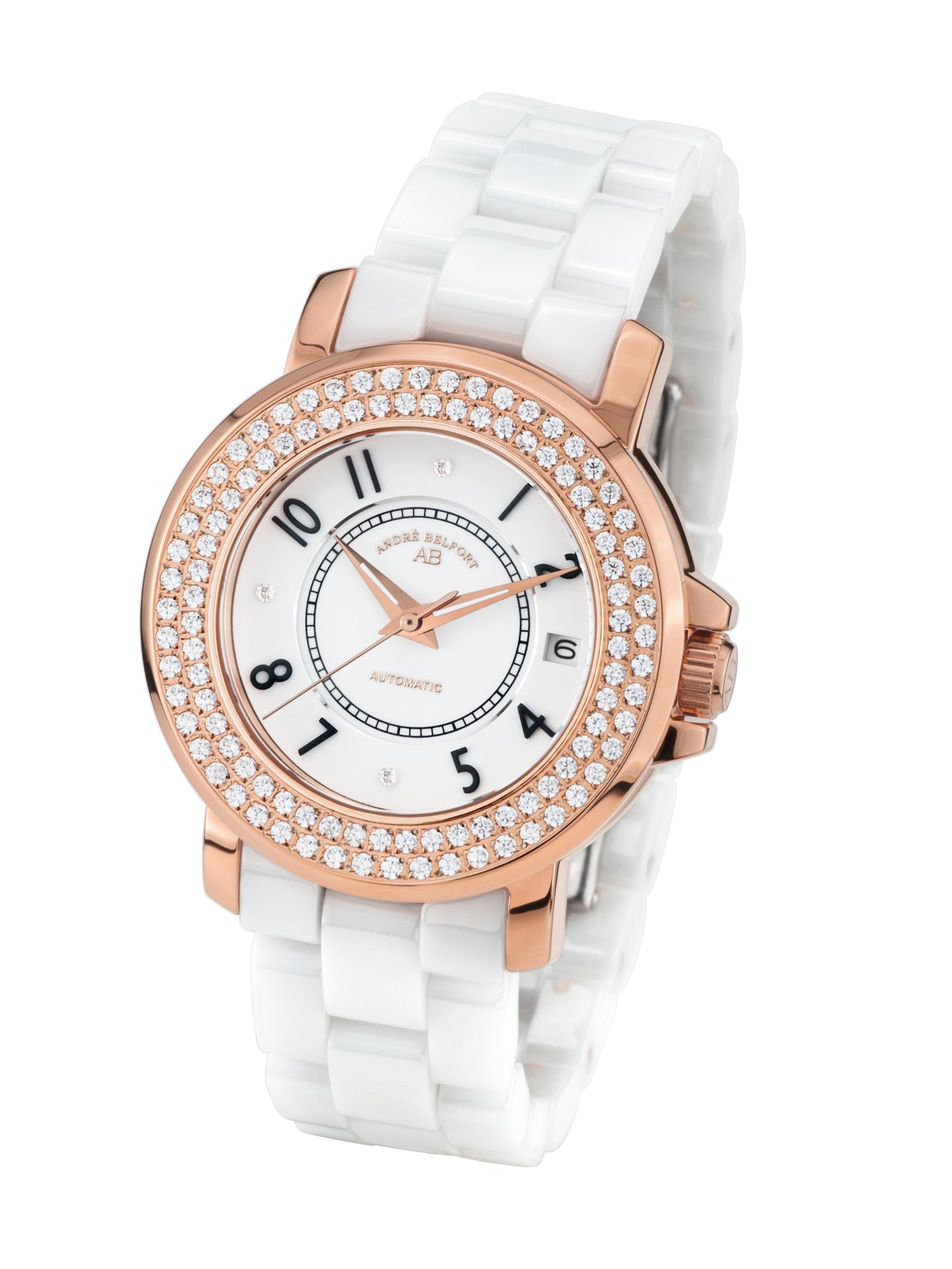 Automatic watches — Aphrodite — André Belfort — rosegold white zirconia