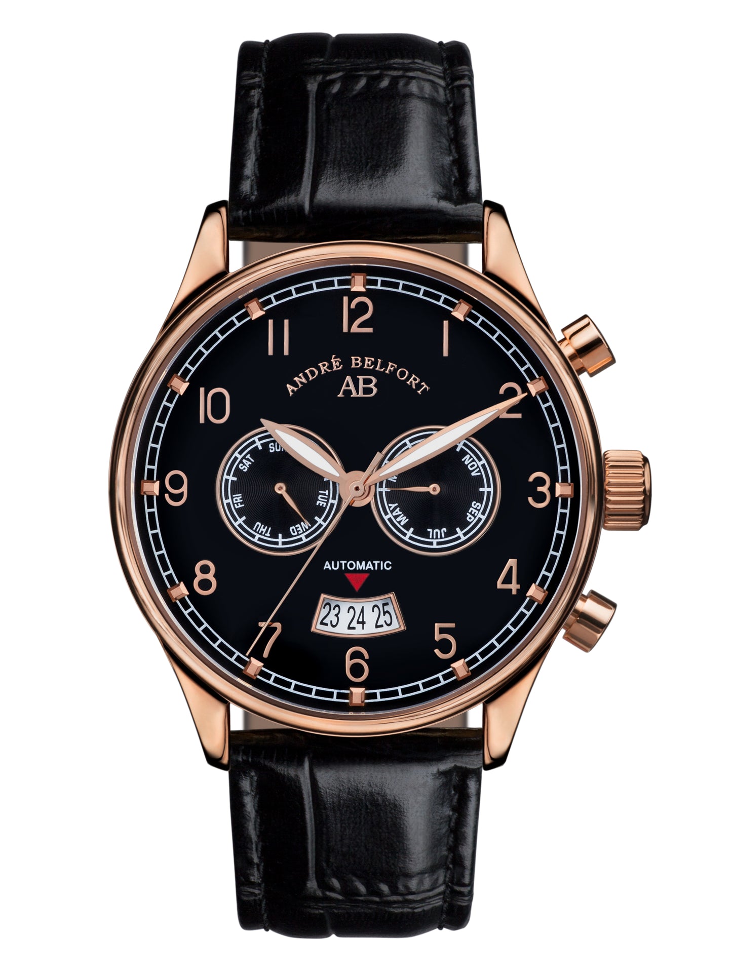 Automatic watches — Calendrier — André Belfort — rosegold black