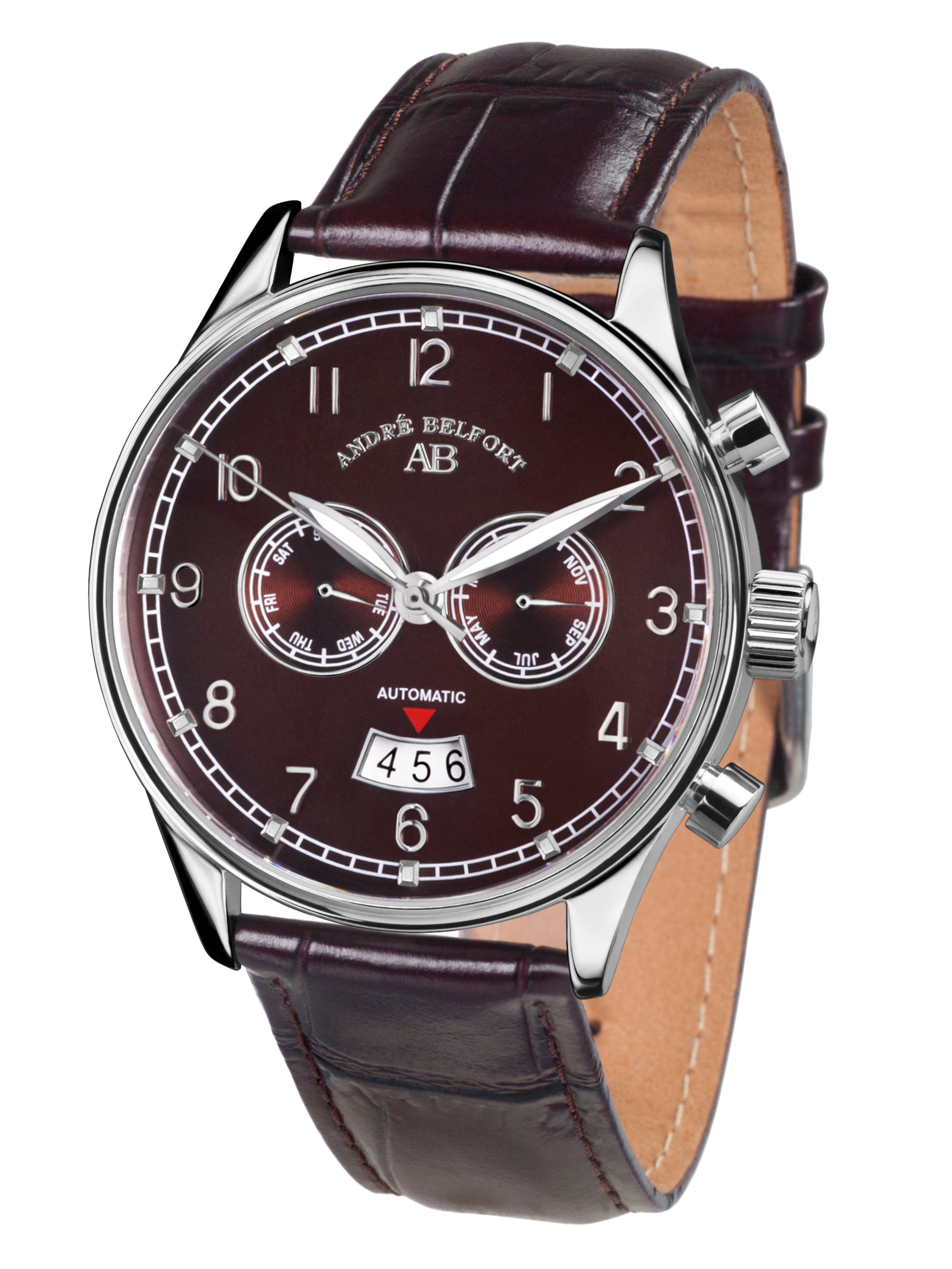 Automatic watches — Calendrier — André Belfort — steel brown