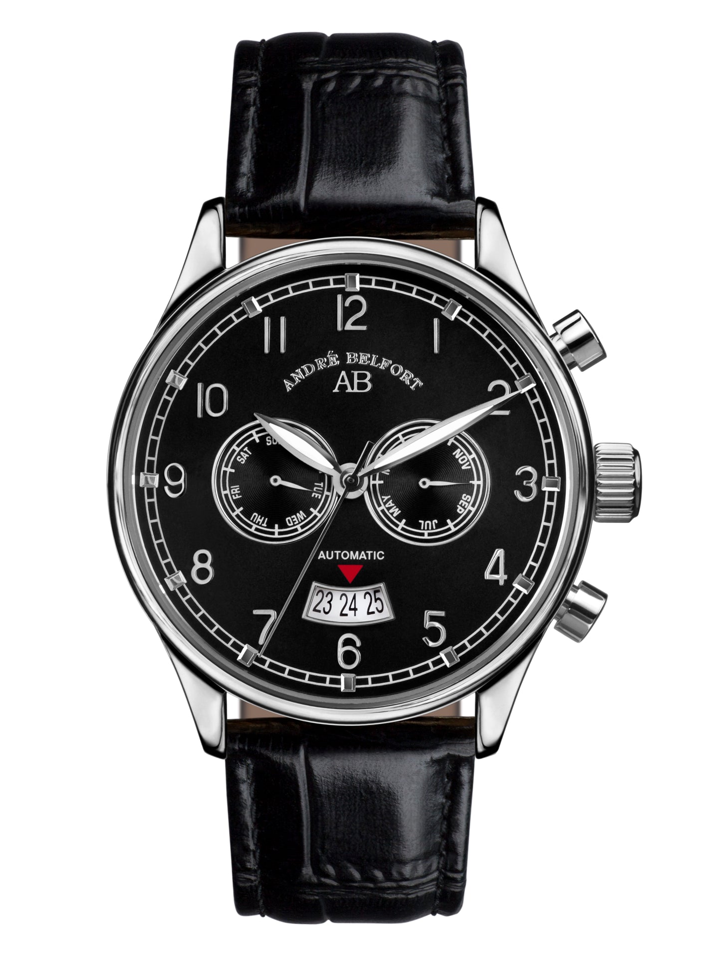 Automatic watches — Calendrier — André Belfort — steel black