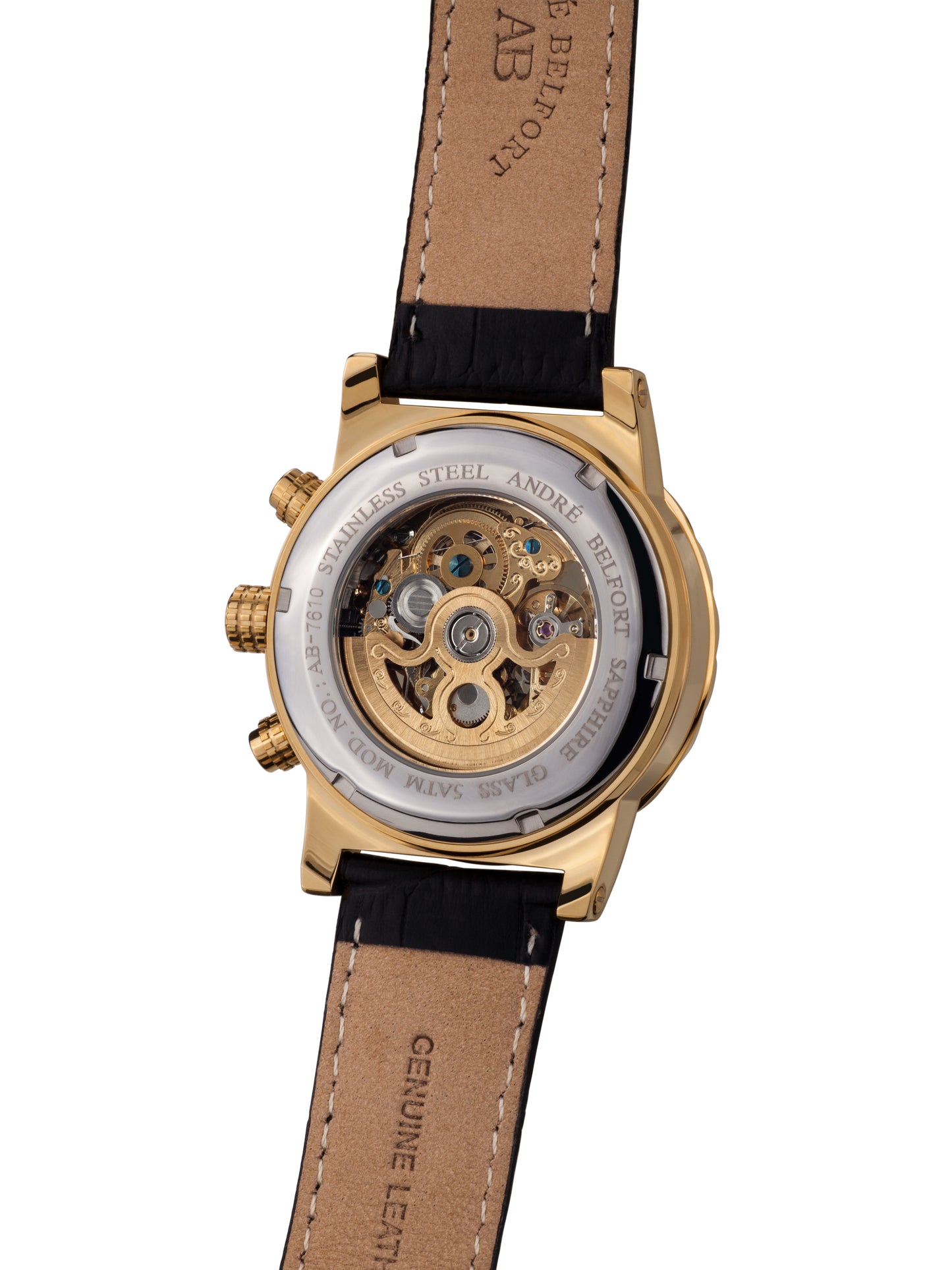 Automatic watches — Conquête — André Belfort — gold silver orange