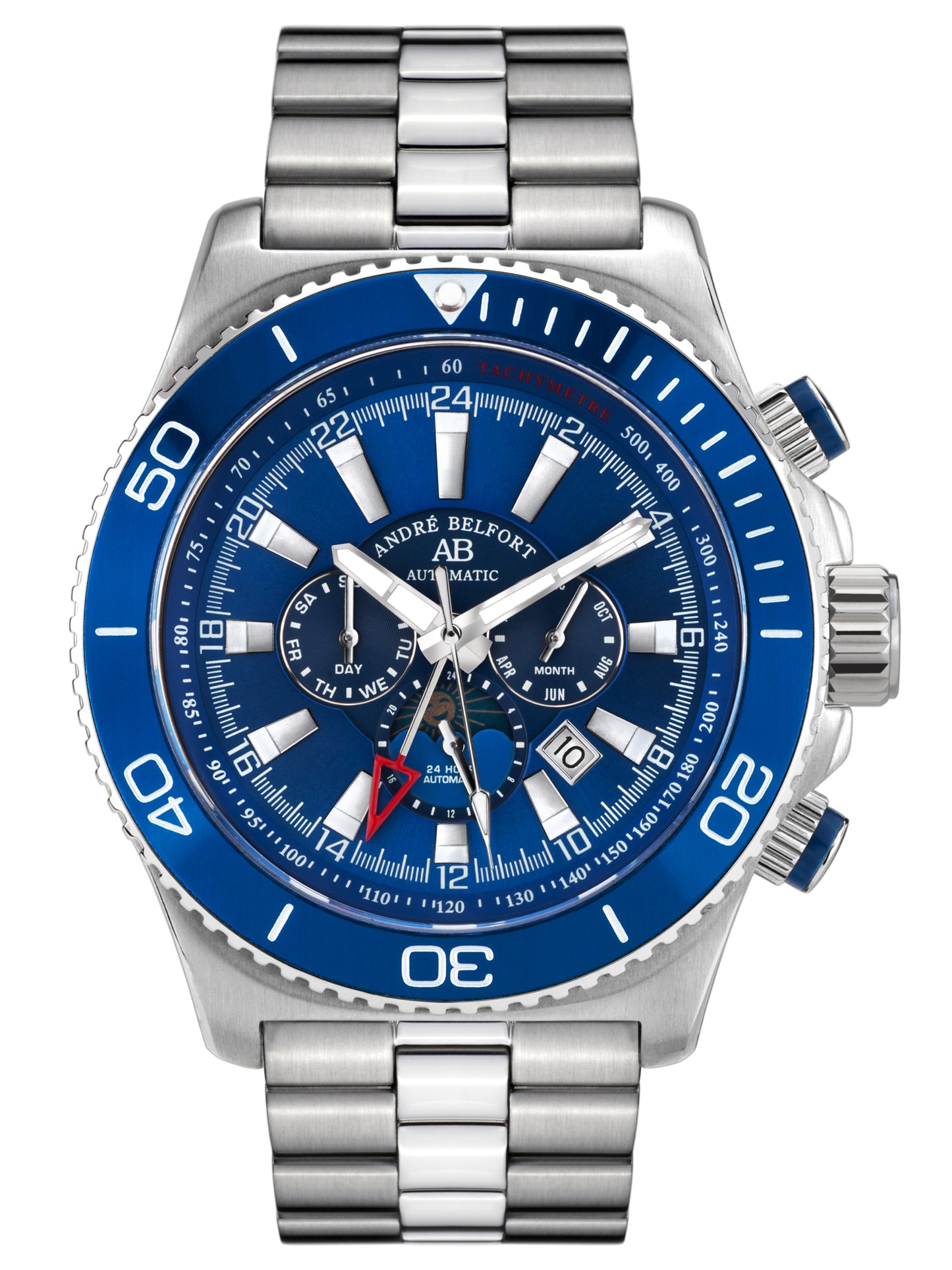 Automatic watches — Le Commandant — André Belfort — steel blue