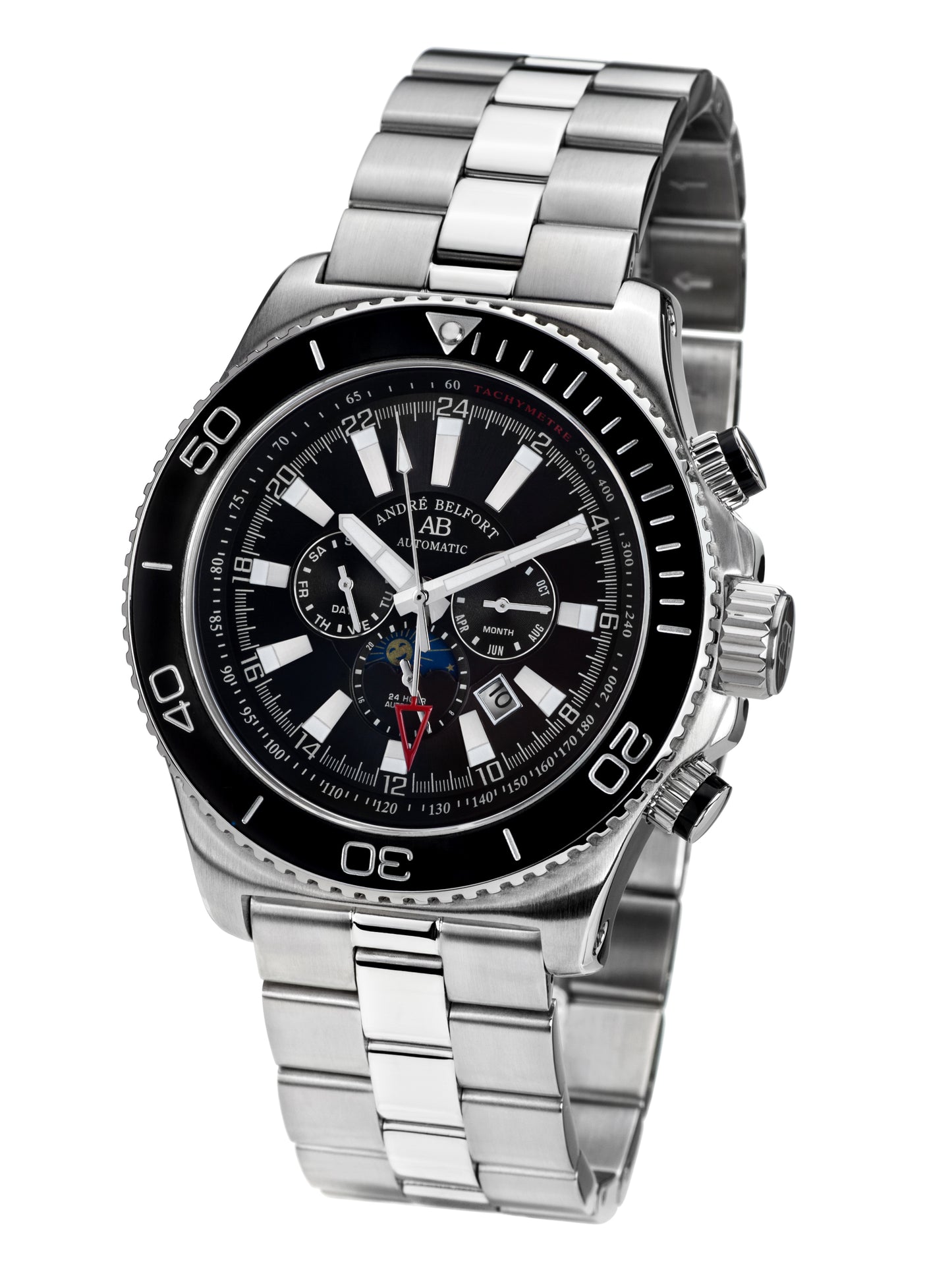 Automatic watches — Le Commandant — André Belfort — steel black