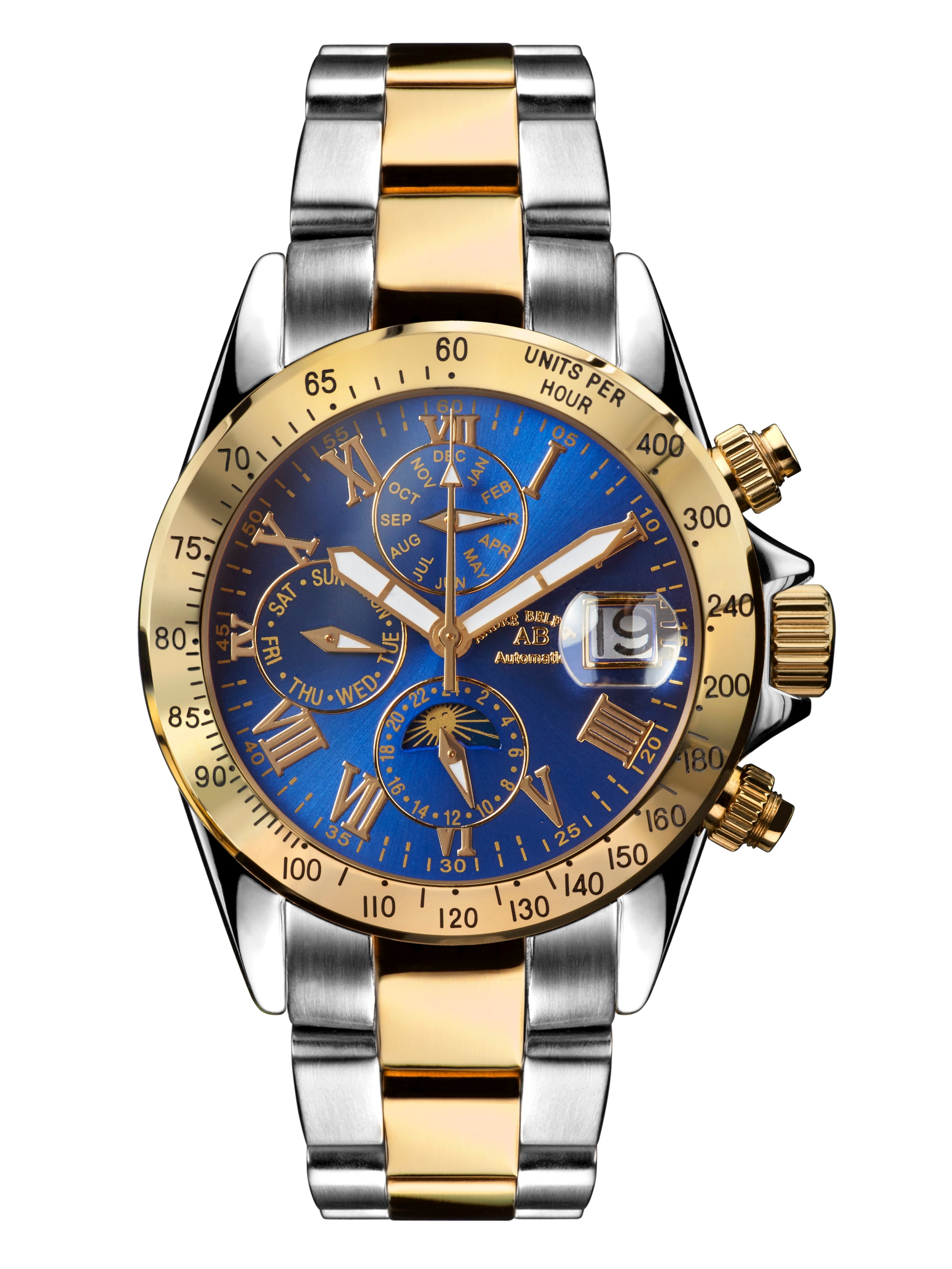 Automatic watches — Le Capitaine — André Belfort — gold/steel blue