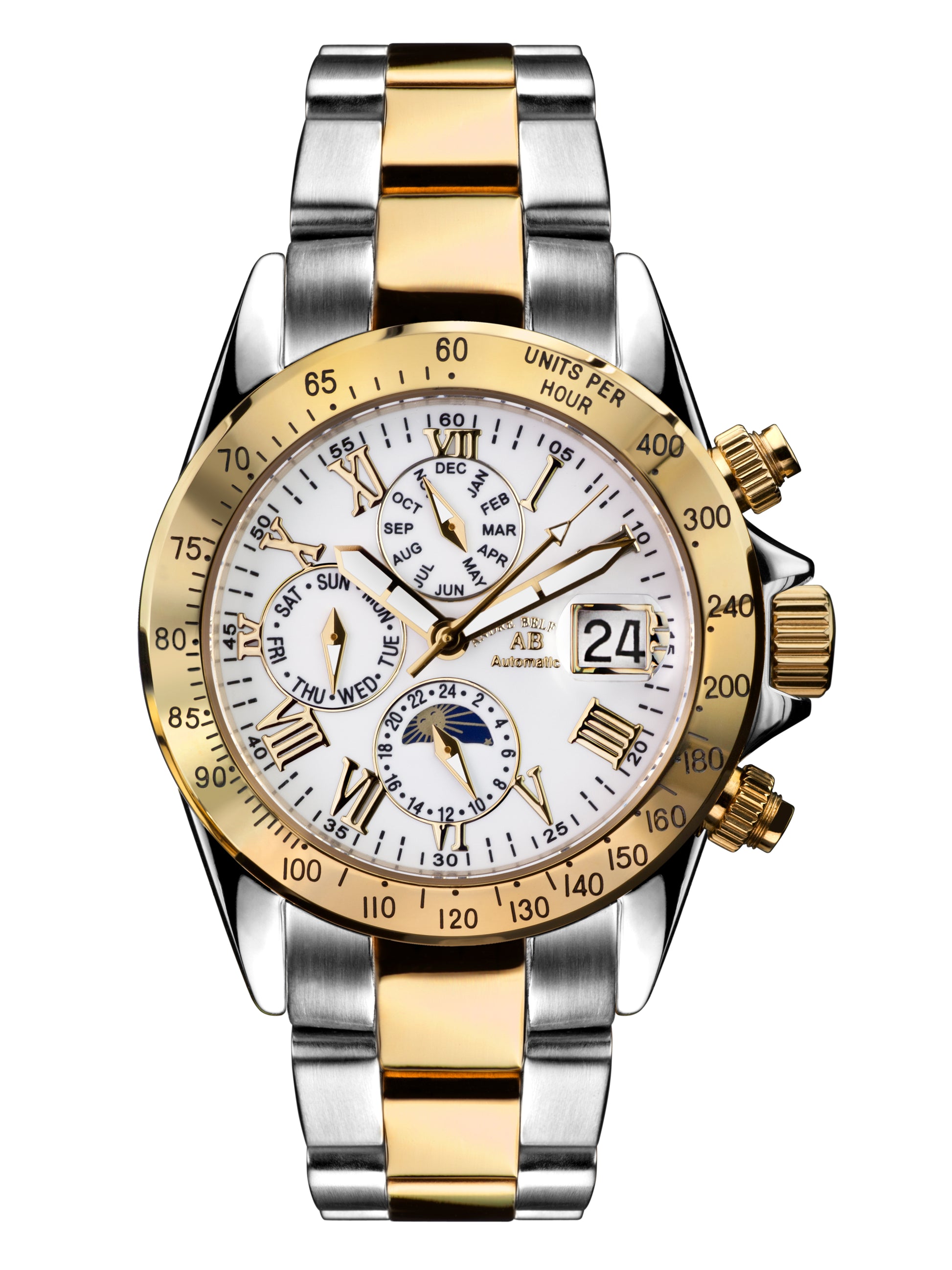Automatic watches — Le Capitaine — André Belfort — gold/steel white II