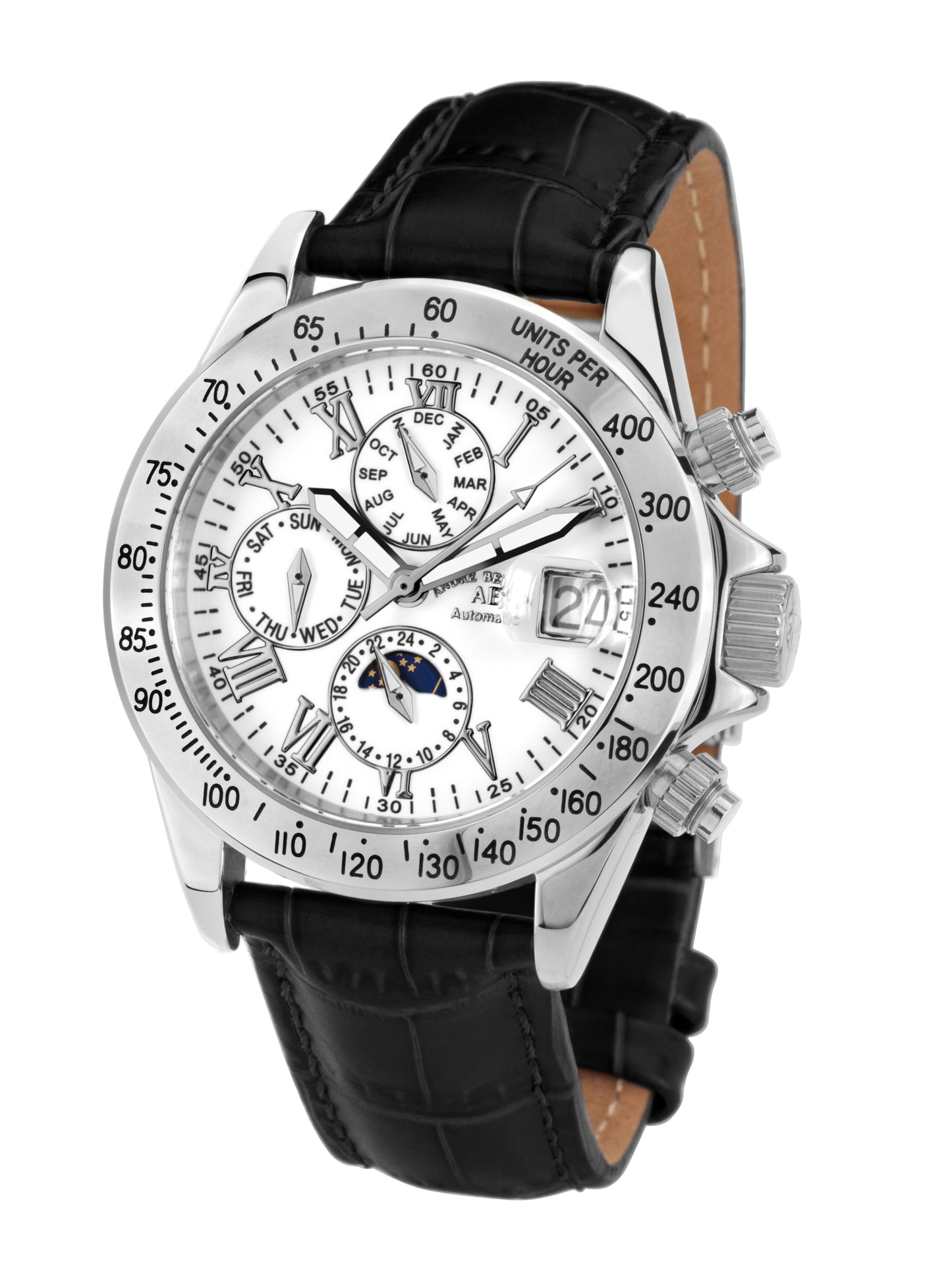 Automatic watches — Le Capitaine — André Belfort — silver leather