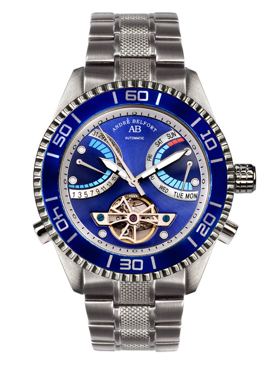 Automatic watches — Voilier — André Belfort — steel blue