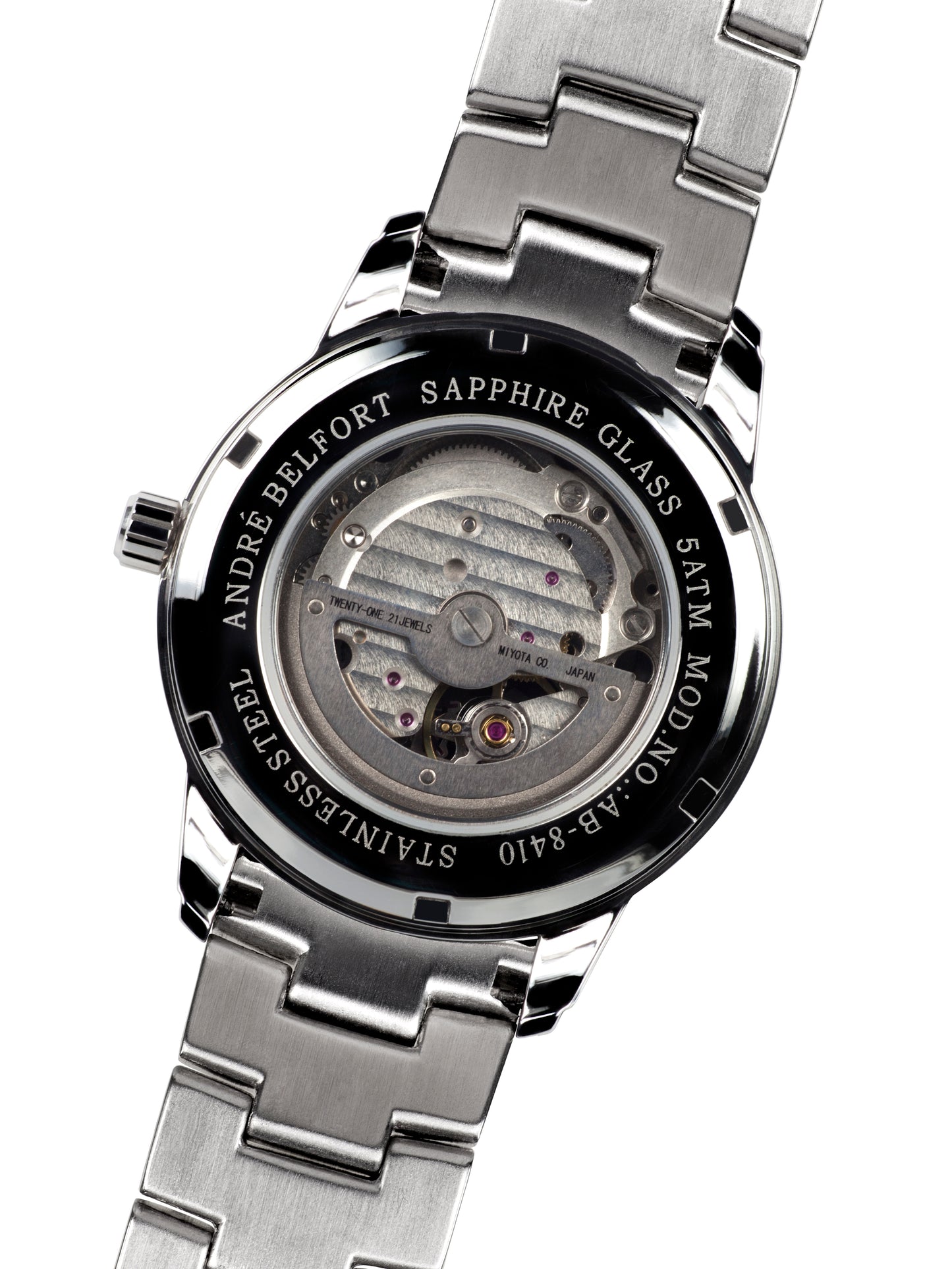 Automatic watches — Roue du temps — André Belfort — steel silver