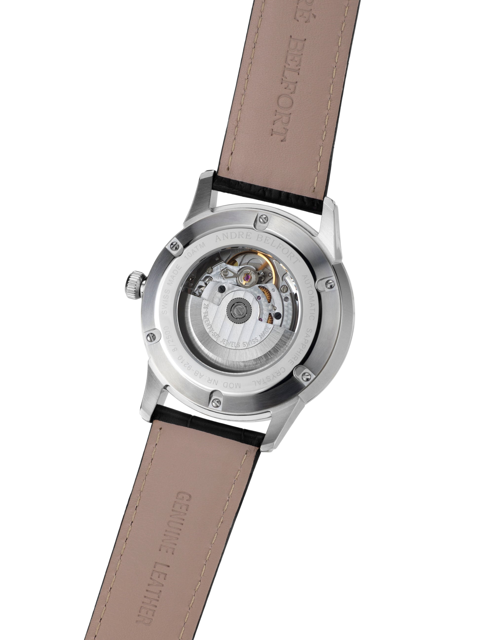 Automatic watches — Le Maître — André Belfort — steel silver leather