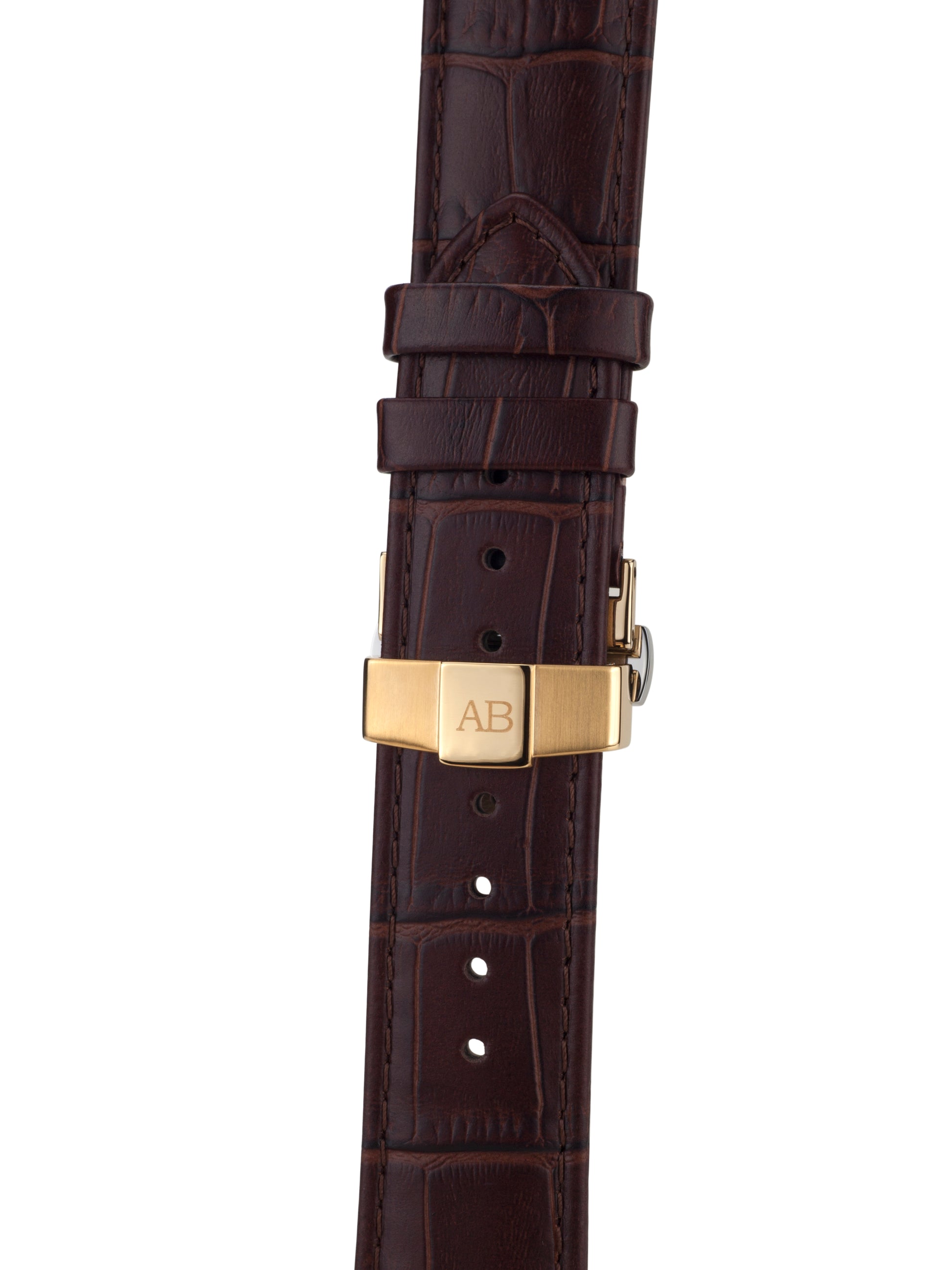bracelet watches — leather band Le Maître — Band — brown gold