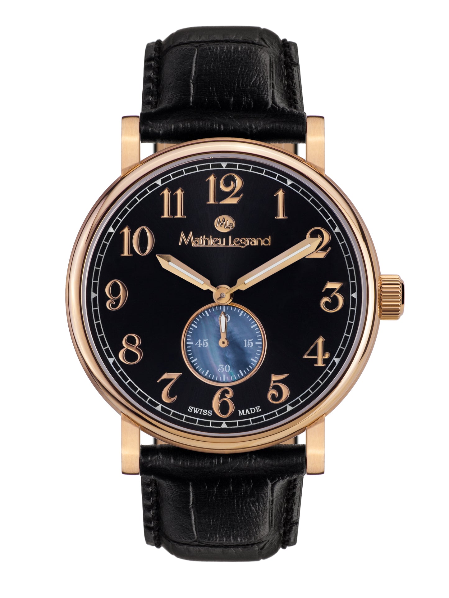 Automatic watches — Classique — Mathieu Legrand — gold IP black leather