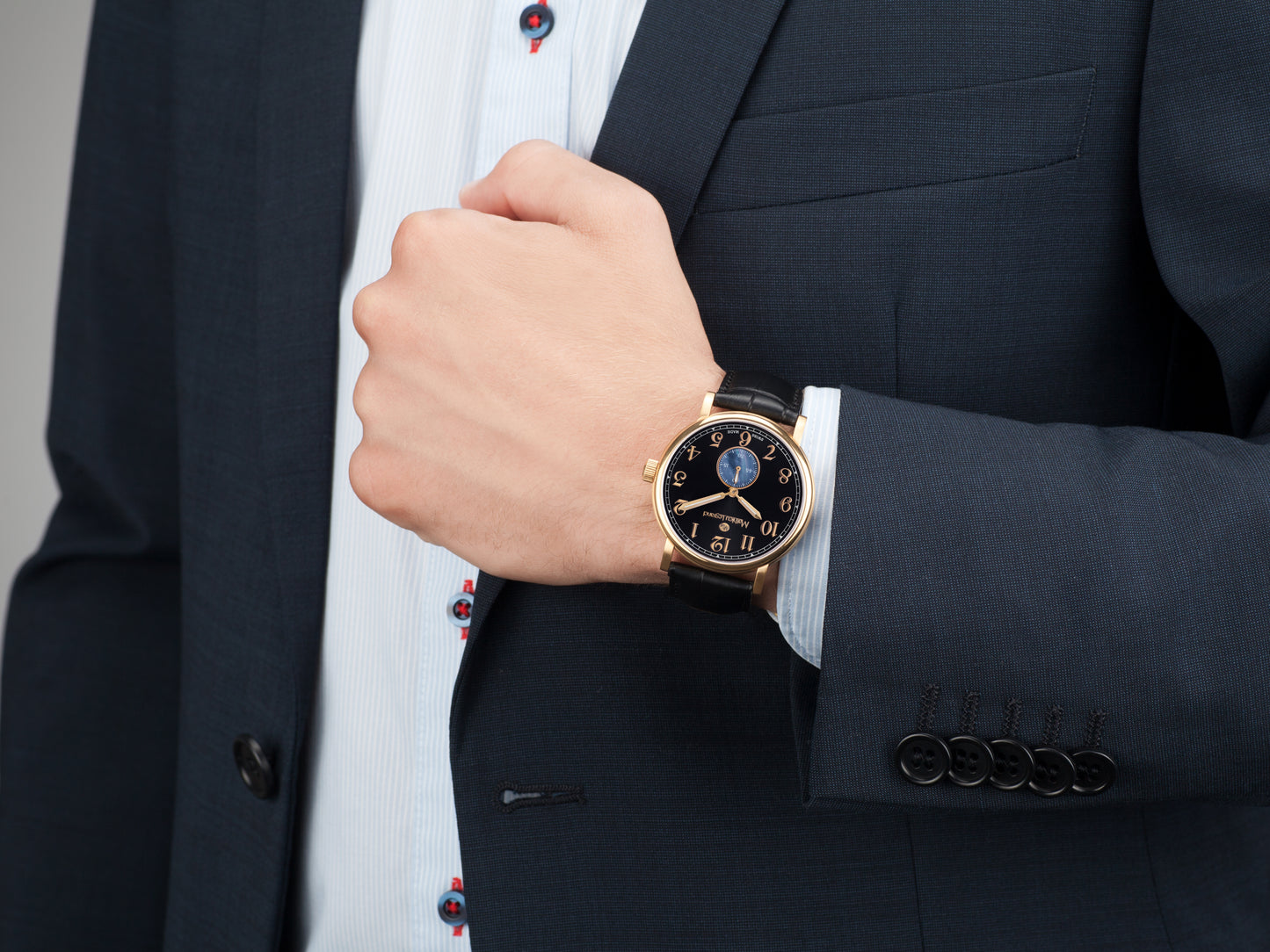 Automatic watches — Classique — Mathieu Legrand — gold IP black leather
