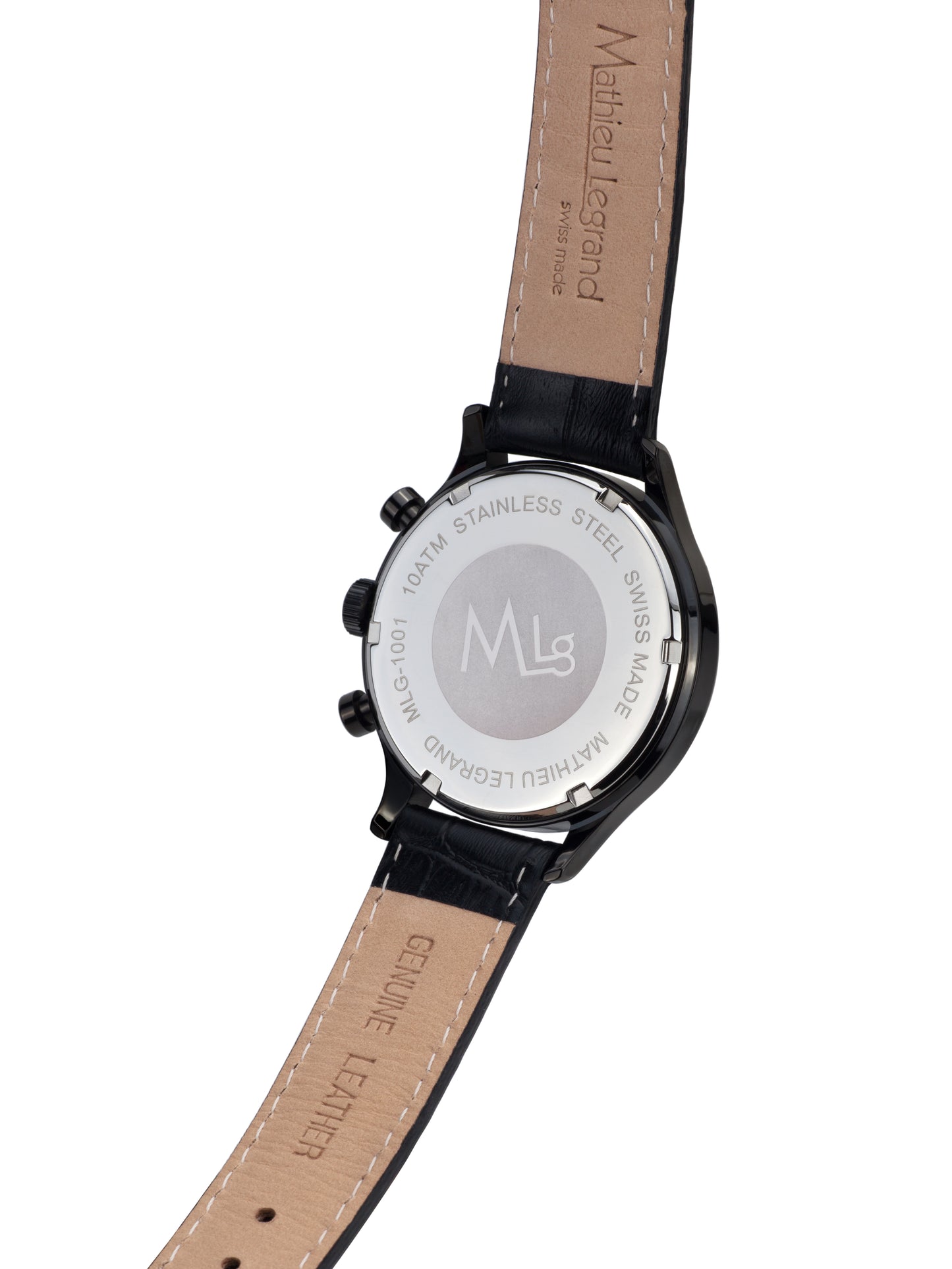 Automatic watches — Orbite Polaire — Mathieu Legrand — black IP leather