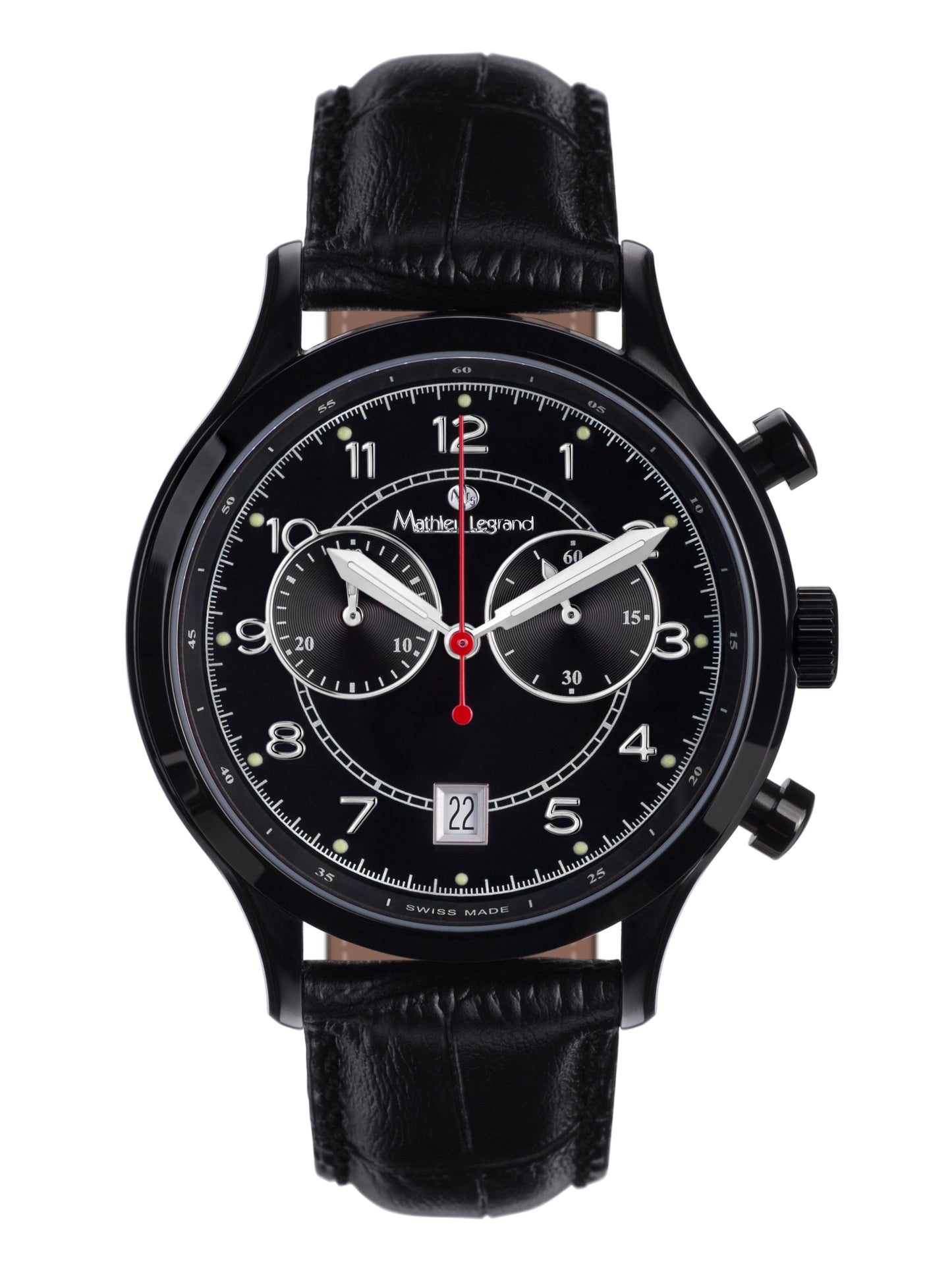 Automatic watches — Orbite Polaire — Mathieu Legrand — black IP leather