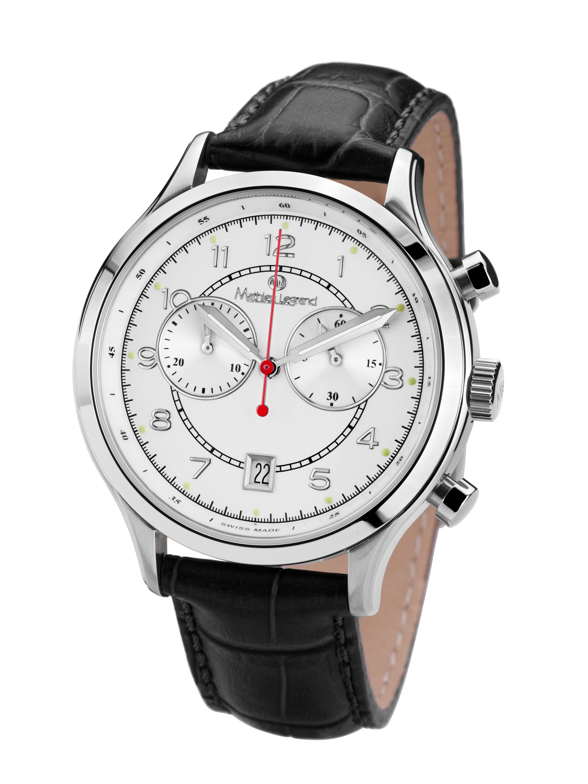 Automatic watches — Orbite Polaire — Mathieu Legrand — steel silver leather