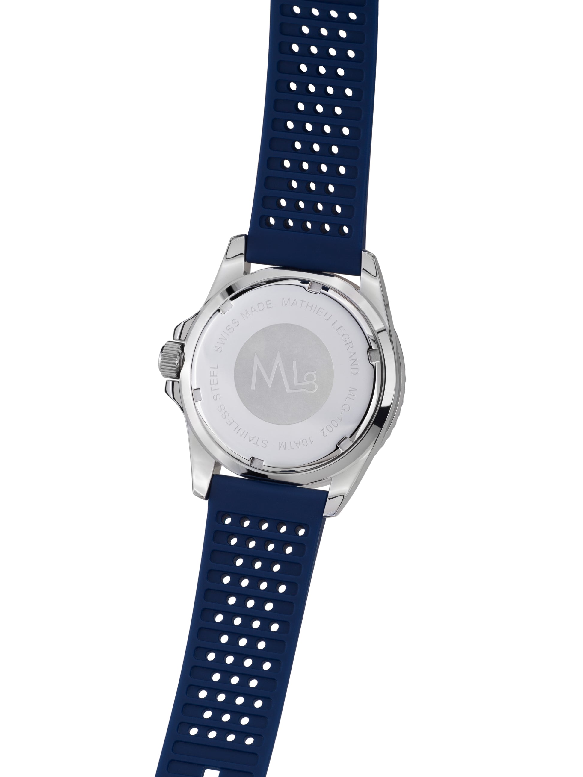 Automatic watches — Marin — Mathieu Legrand — steel blue silicone