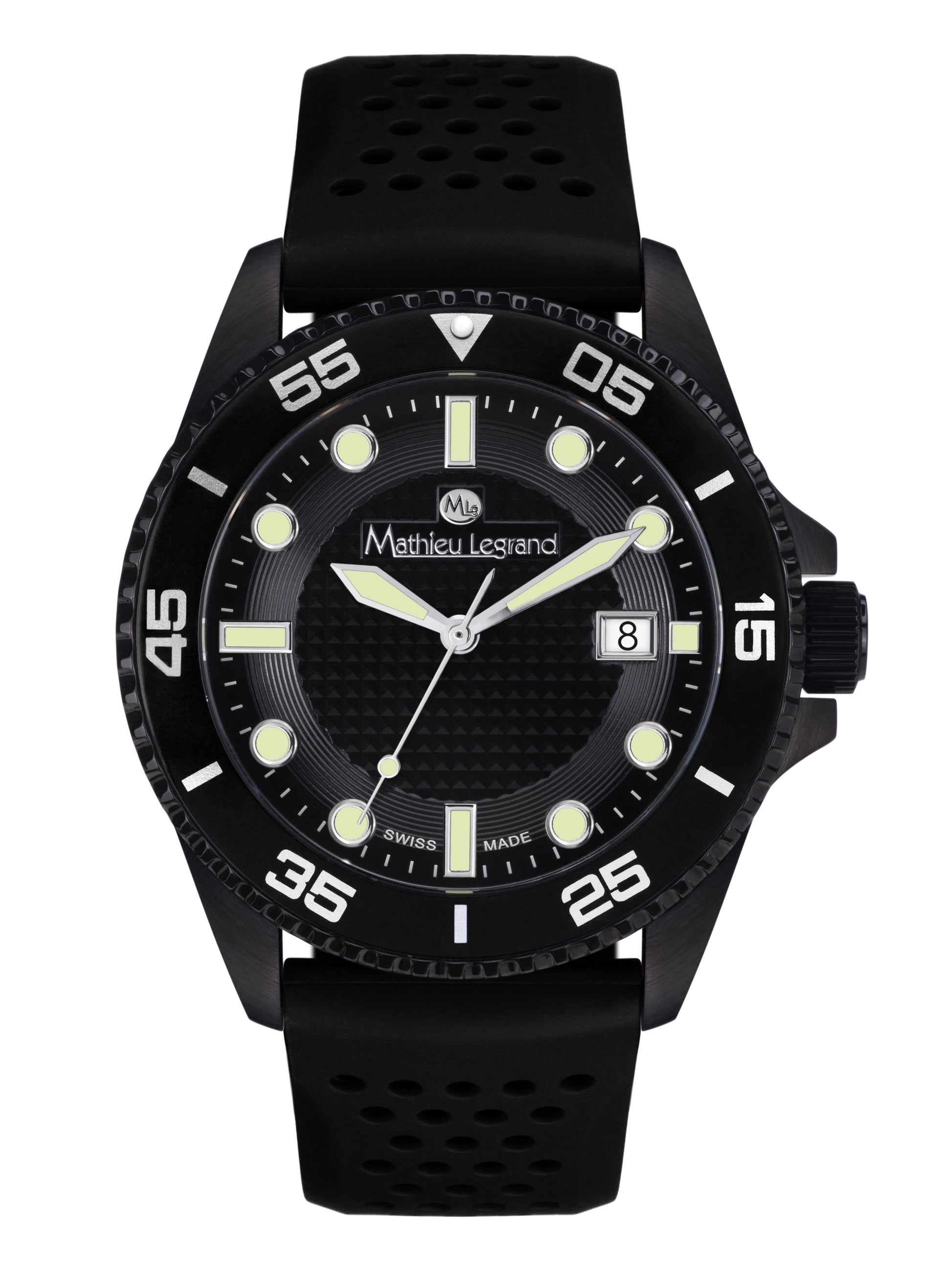 Automatic watches — Marin — Mathieu Legrand — black IP black silicone