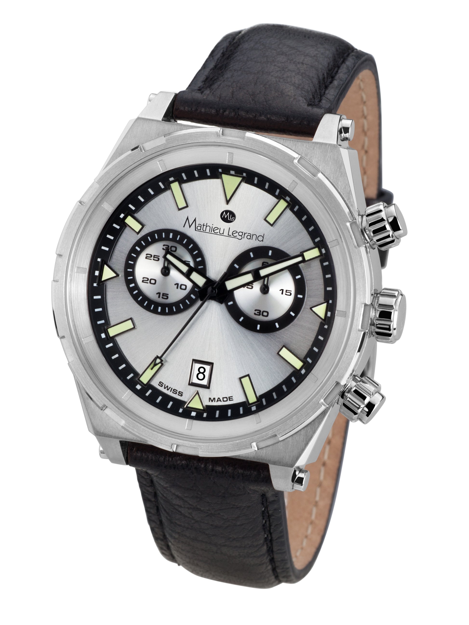 Automatic watches — Master — Mathieu Legrand — steel silver leather