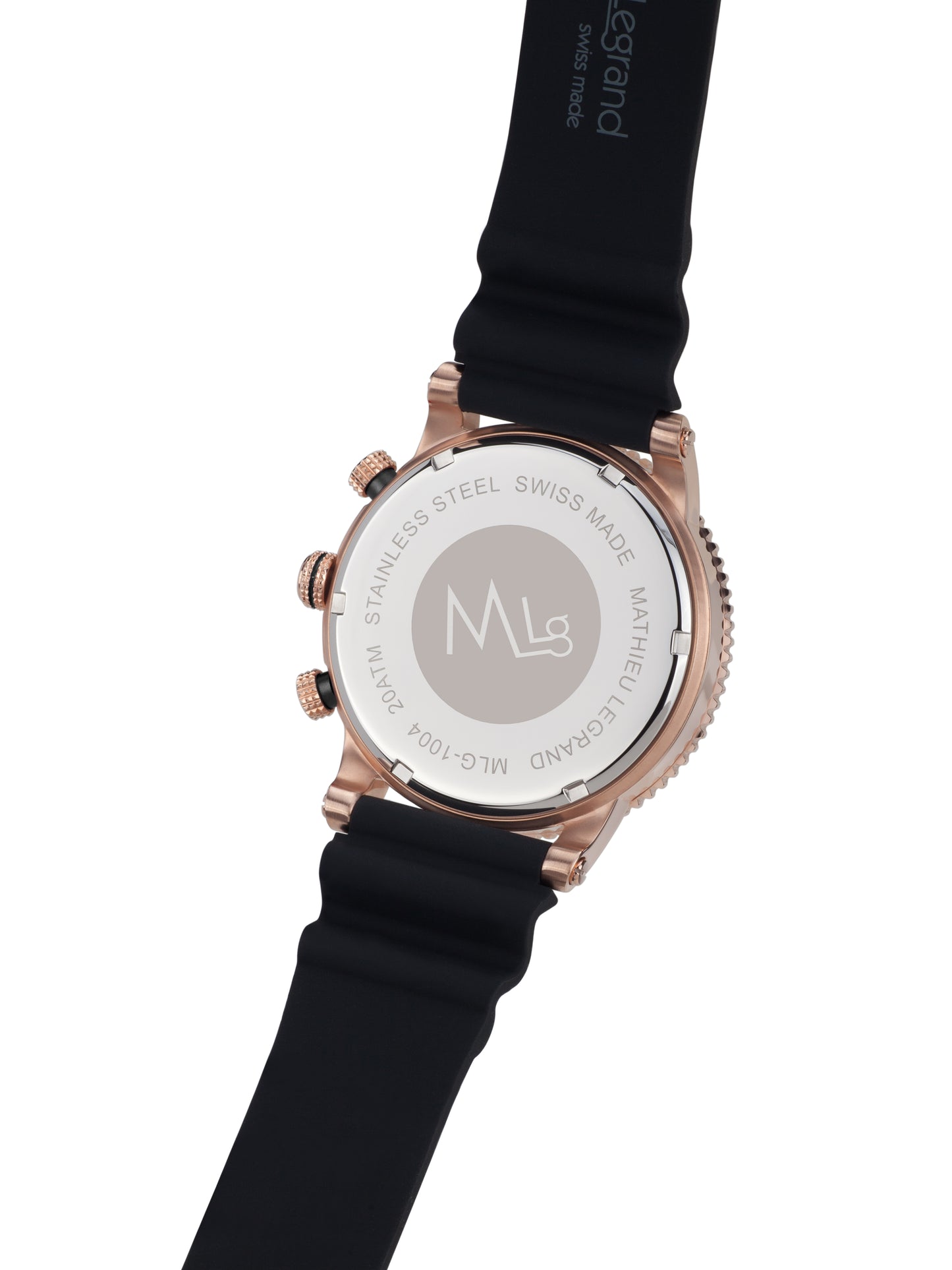 Automatic watches — Immergée — Mathieu Legrand — rosegold IP silver silicone black