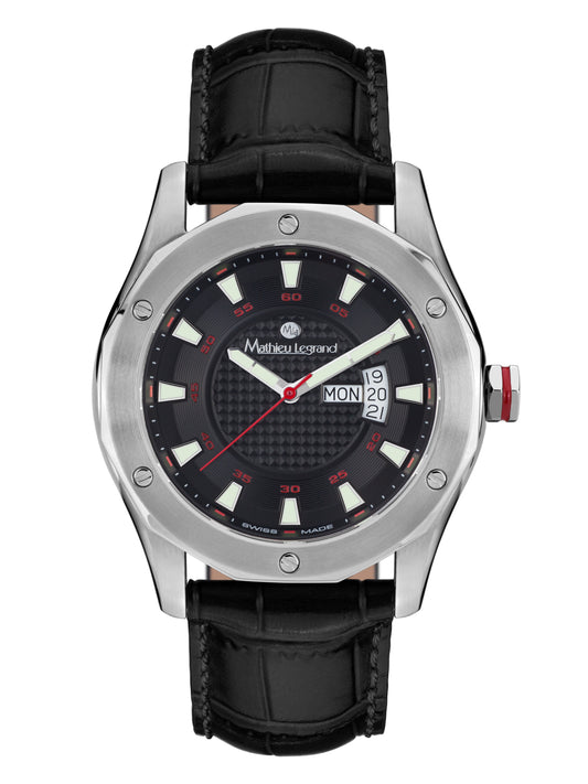 Automatic watches — Dodécagone — Mathieu Legrand — steel black
