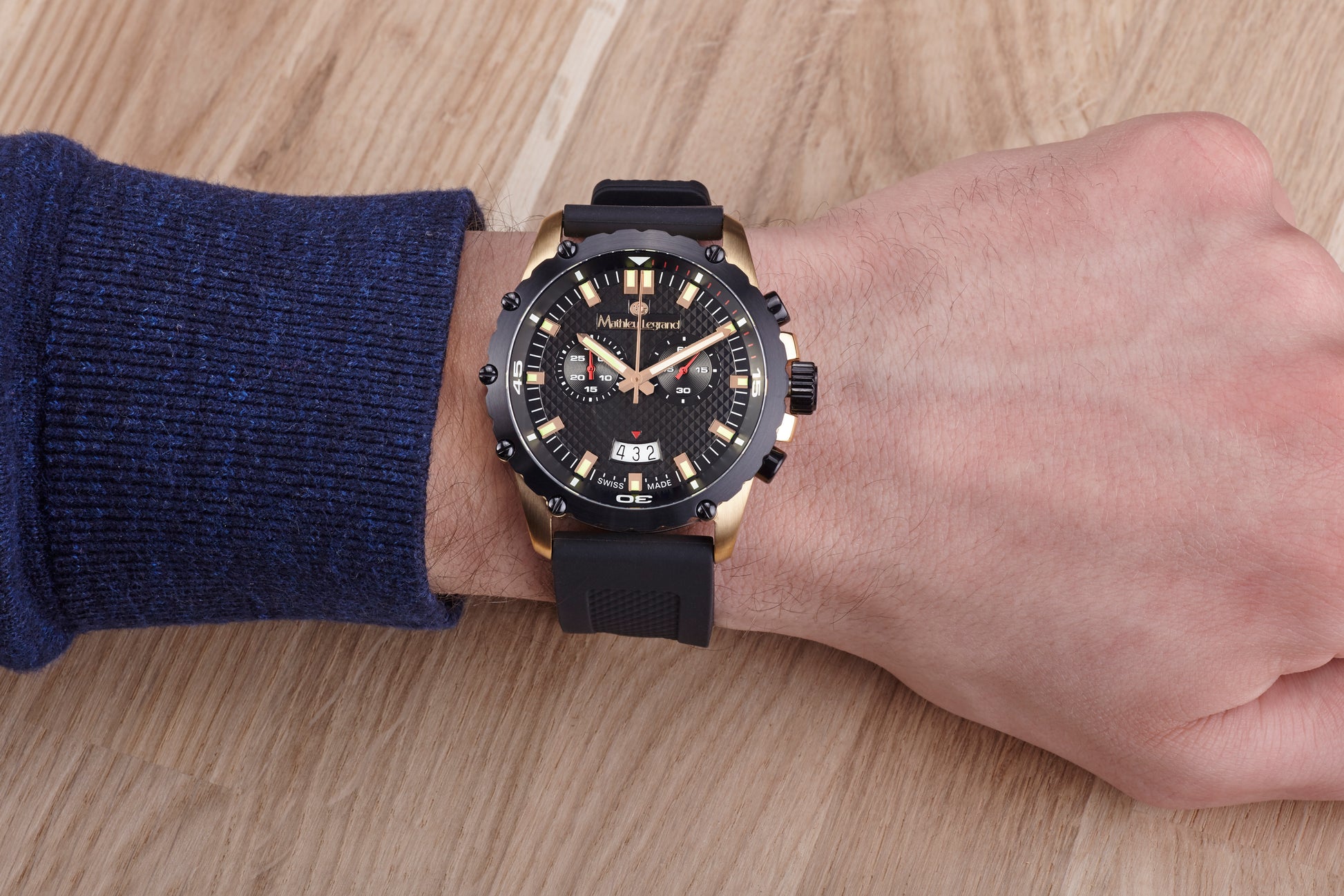 Automatic watches — Source Puissante — Mathieu Legrand — two tone black IP gold