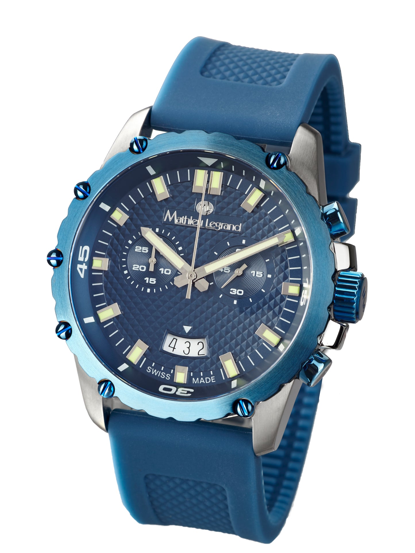Automatic watches — Source Puissante — Mathieu Legrand — two tone blue IP steel blue