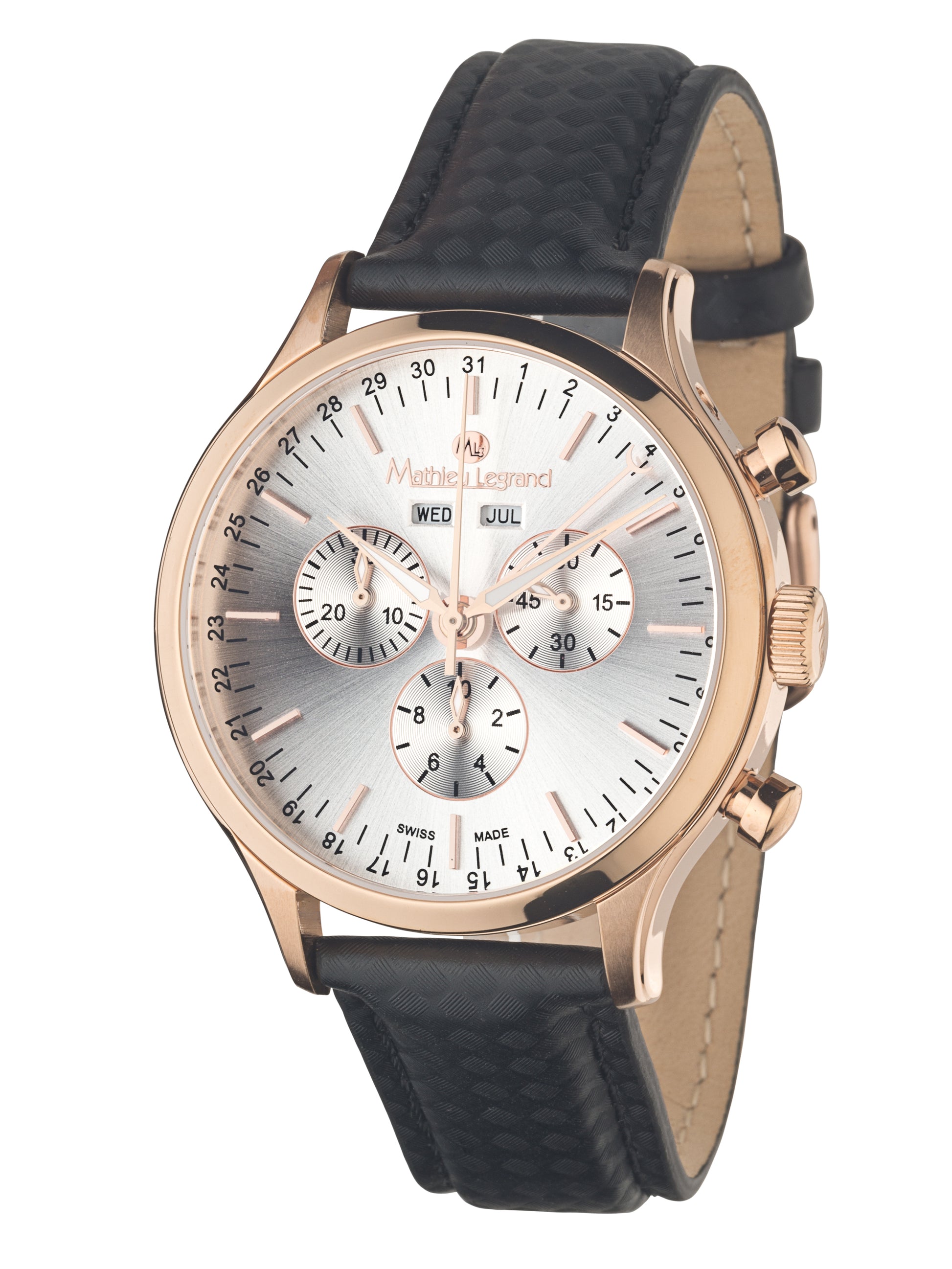 Automatic watches — Tournante — Mathieu Legrand — rosegold IP silver