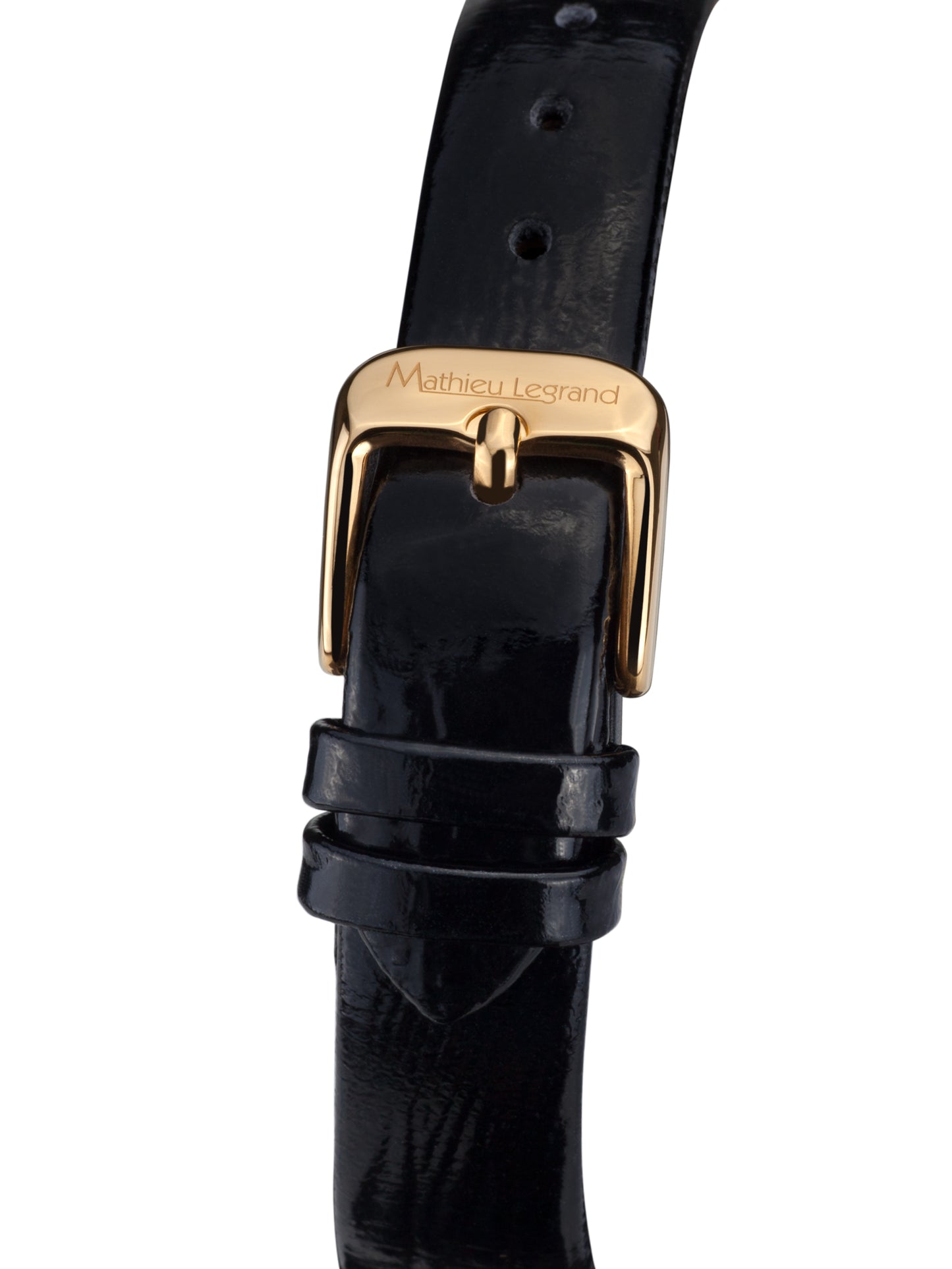 Automatic watches — Mille Cailloux — Mathieu Legrand — gold IP black leather
