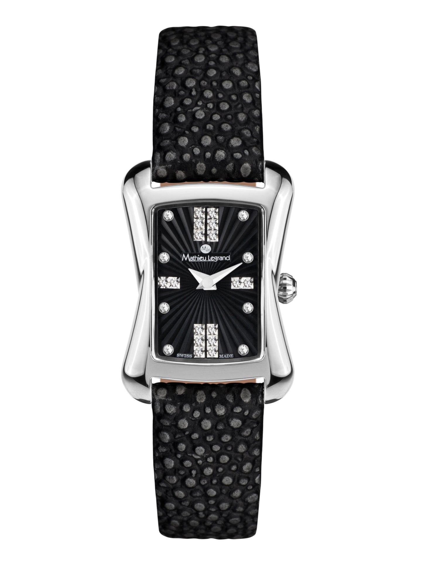 Automatic watches — Papillon — Mathieu Legrand — steel black leather