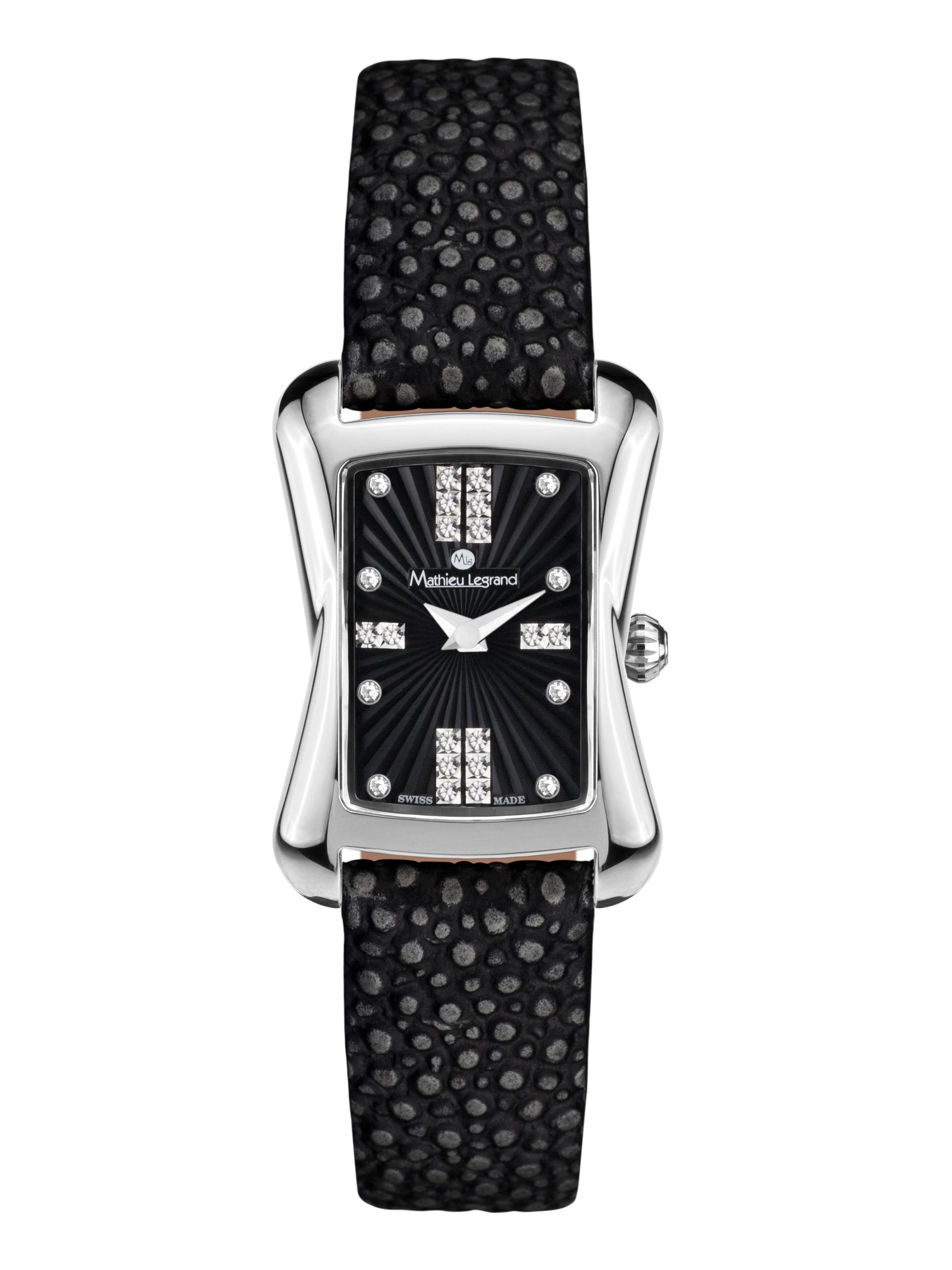Automatic watches — Papillon — Mathieu Legrand — steel black leather