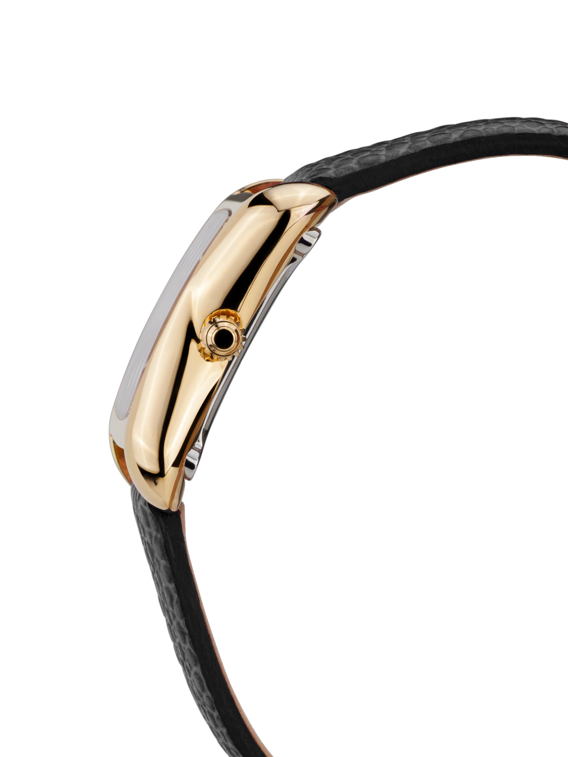 Automatic watches — Papillon — Mathieu Legrand — gold IP black leather black