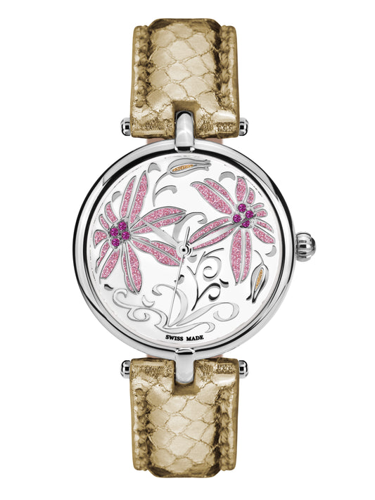 Automatic watches — Fleurs Volantes — Mathieu Legrand — steel silver gold