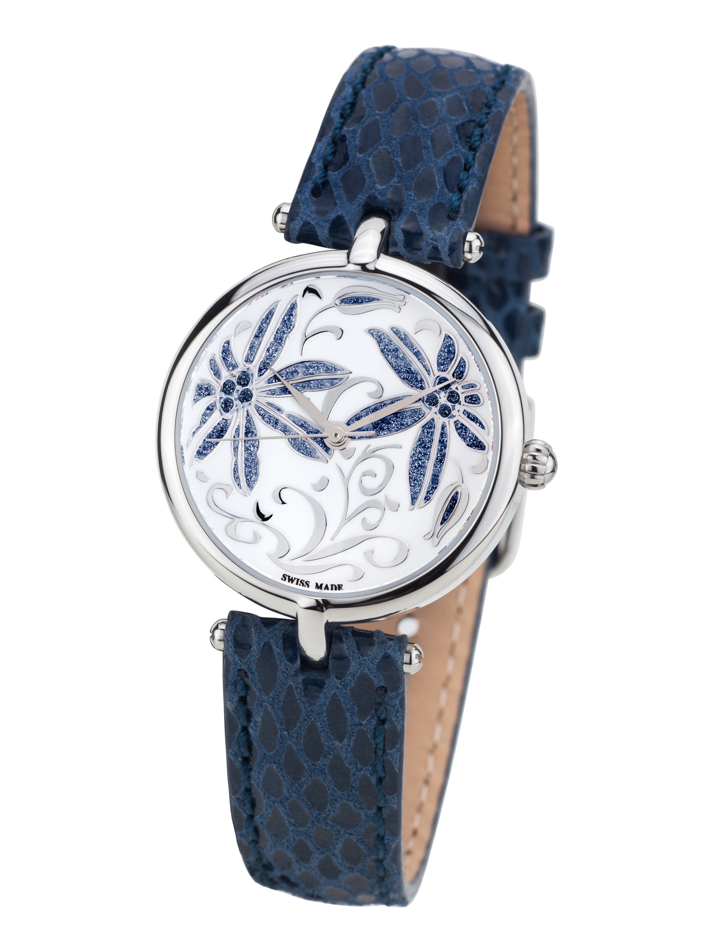 Automatic watches — Fleurs Volantes — Mathieu Legrand — steel silver blue