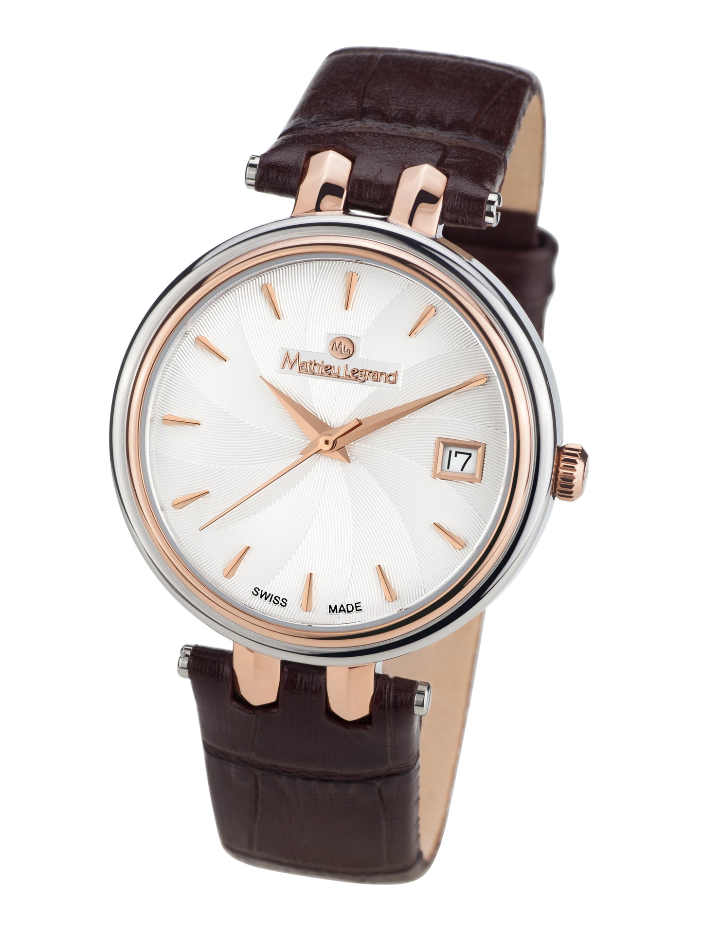 Automatic watches — Rayon de Lune — Mathieu Legrand — two tone rosegold IP steel silver
