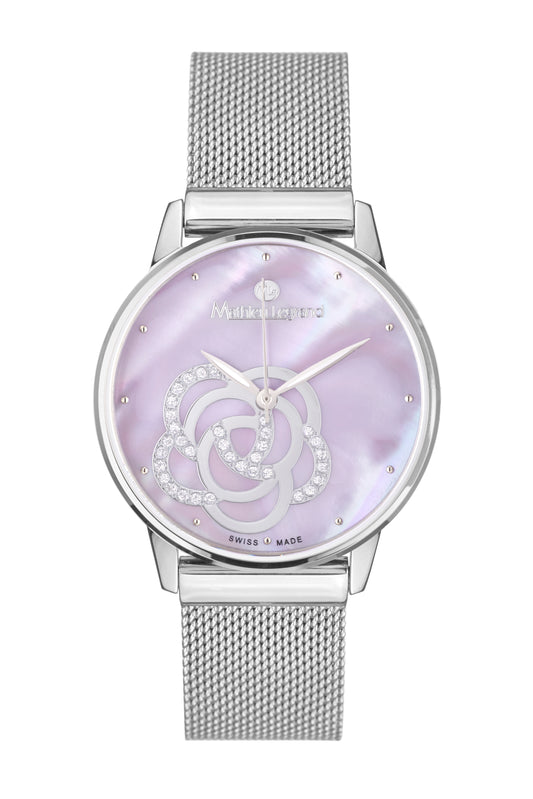 Automatic watches — Galantine — Mathieu Legrand — steel lavender mother of pearl