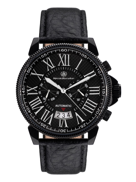 Automatic watches — Classique Moderne — Mathis Montabon — IP schwarz Leder