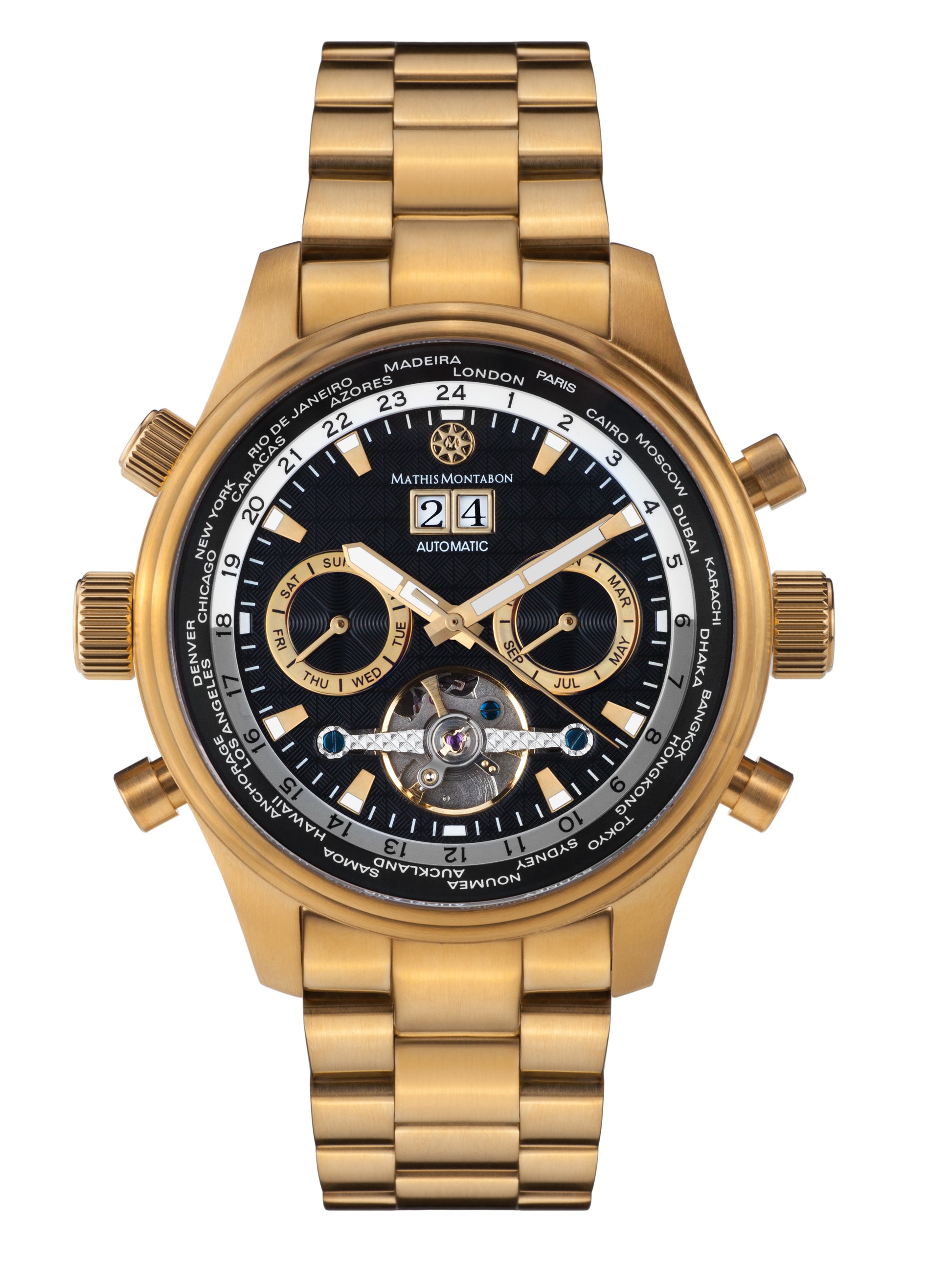 Automatic watches — Globe Trotter — Mathis Montabon — gold schwarz