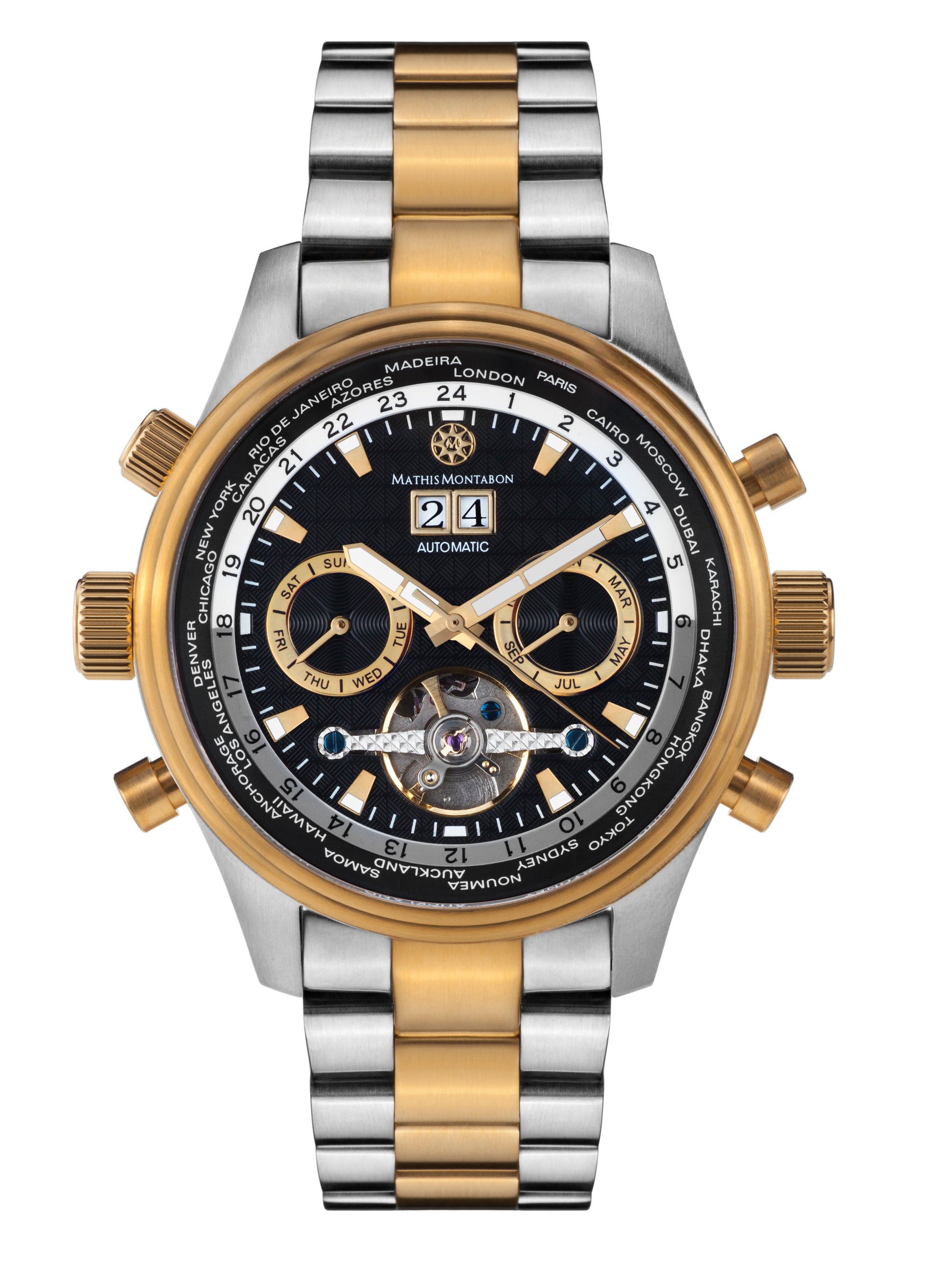Automatic watches — Globe Trotter — Mathis Montabon — bicolor schwarz