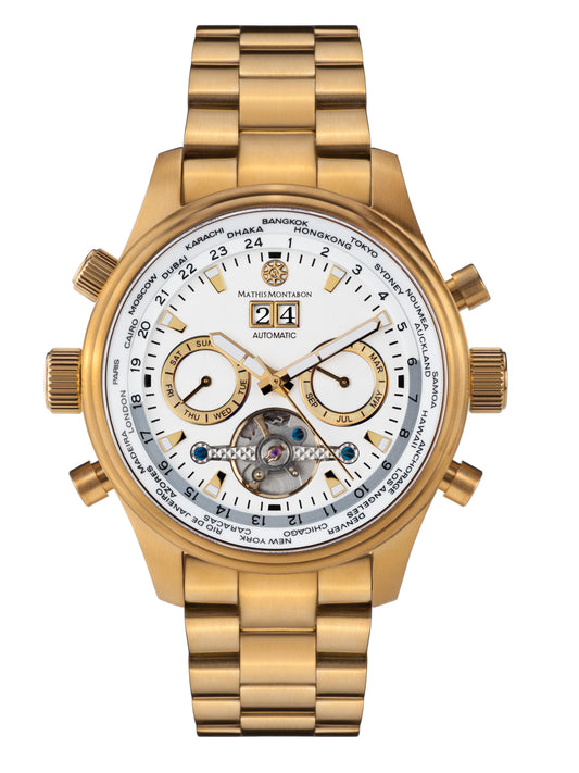Automatic watches — Globe Trotter — Mathis Montabon — gold silber