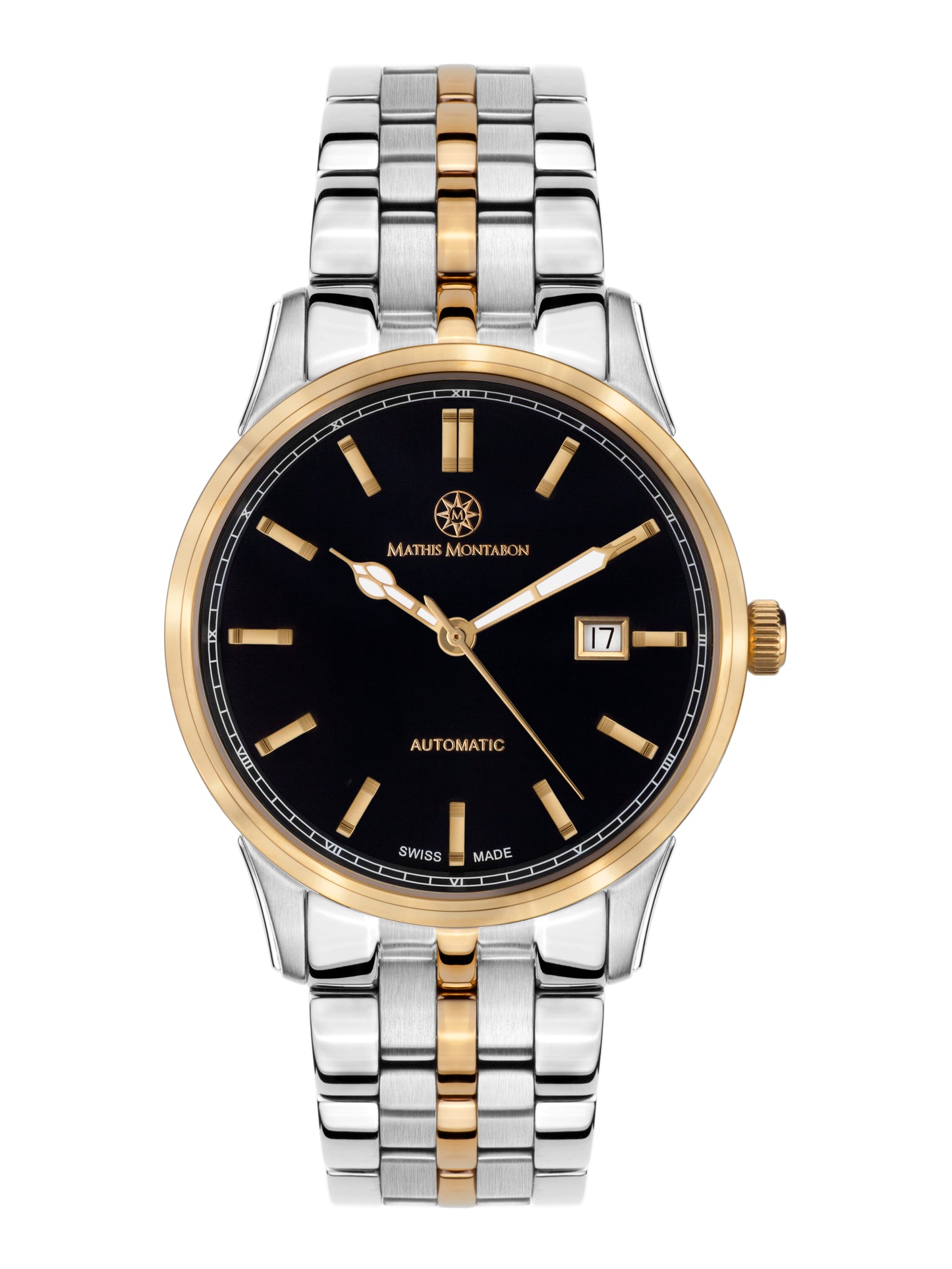 Automatic watches — Elégance de Suisse — Mathis Montabon — Gold Stahl Schwarz Two Tone