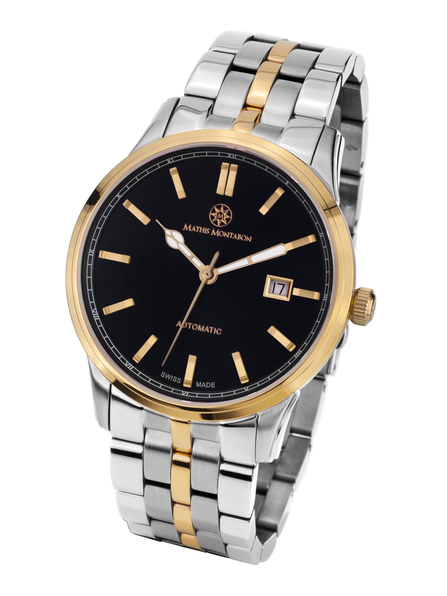 Automatic watches — Elégance de Suisse — Mathis Montabon — Gold Stahl Schwarz Two Tone