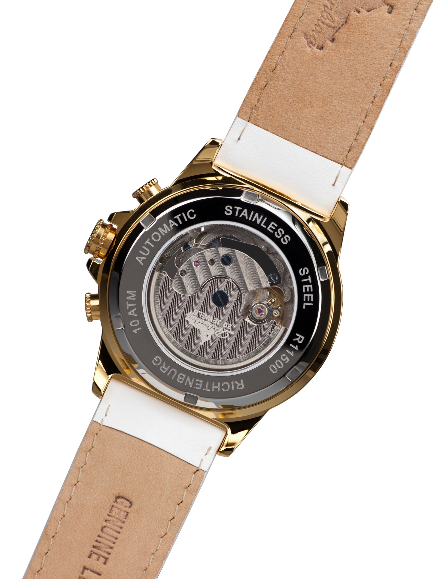 Automatic watches — Nordkap — Richtenburg — silver leather black