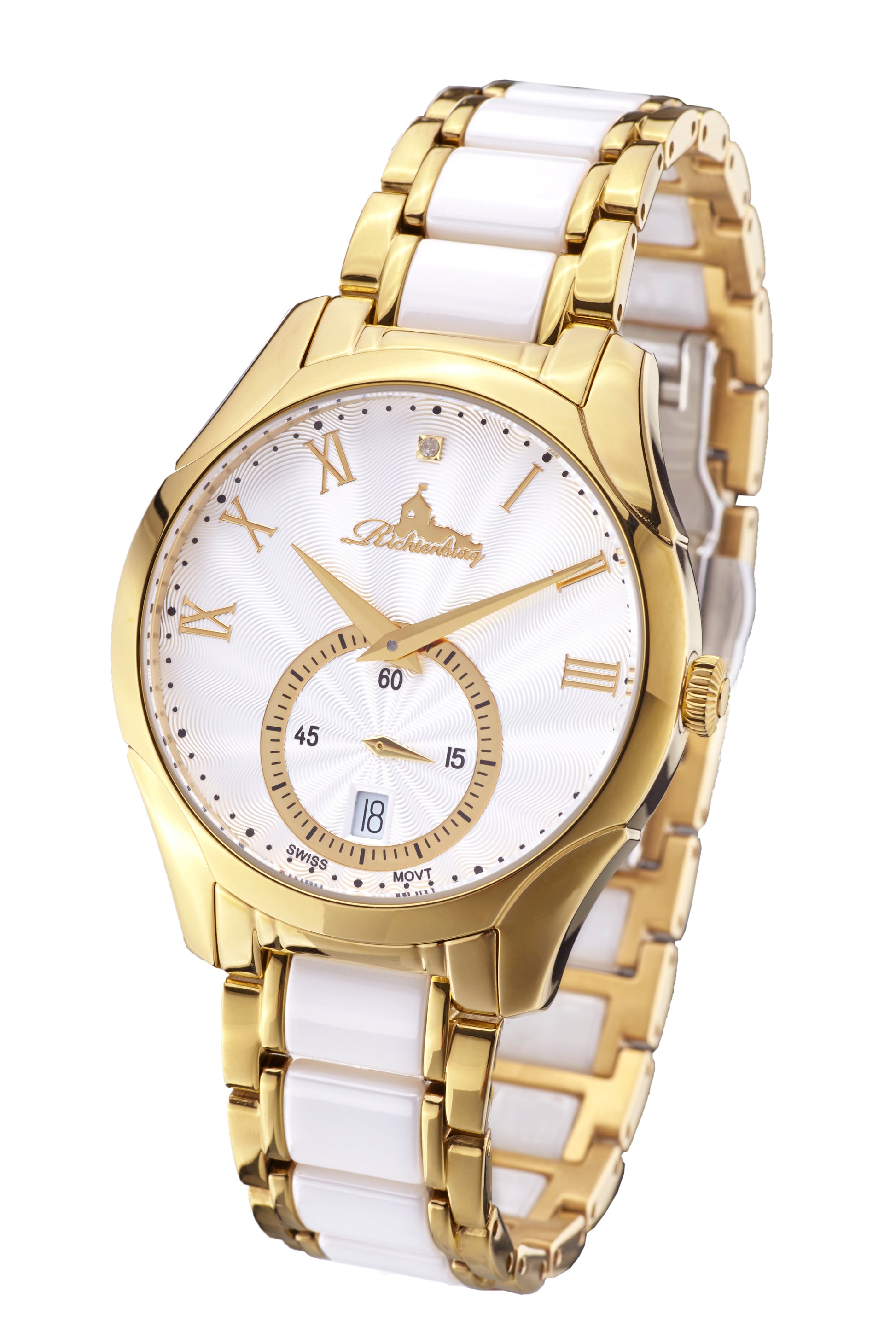 Automatic watches — Belana — Richtenburg — gold IP ceramic white silver